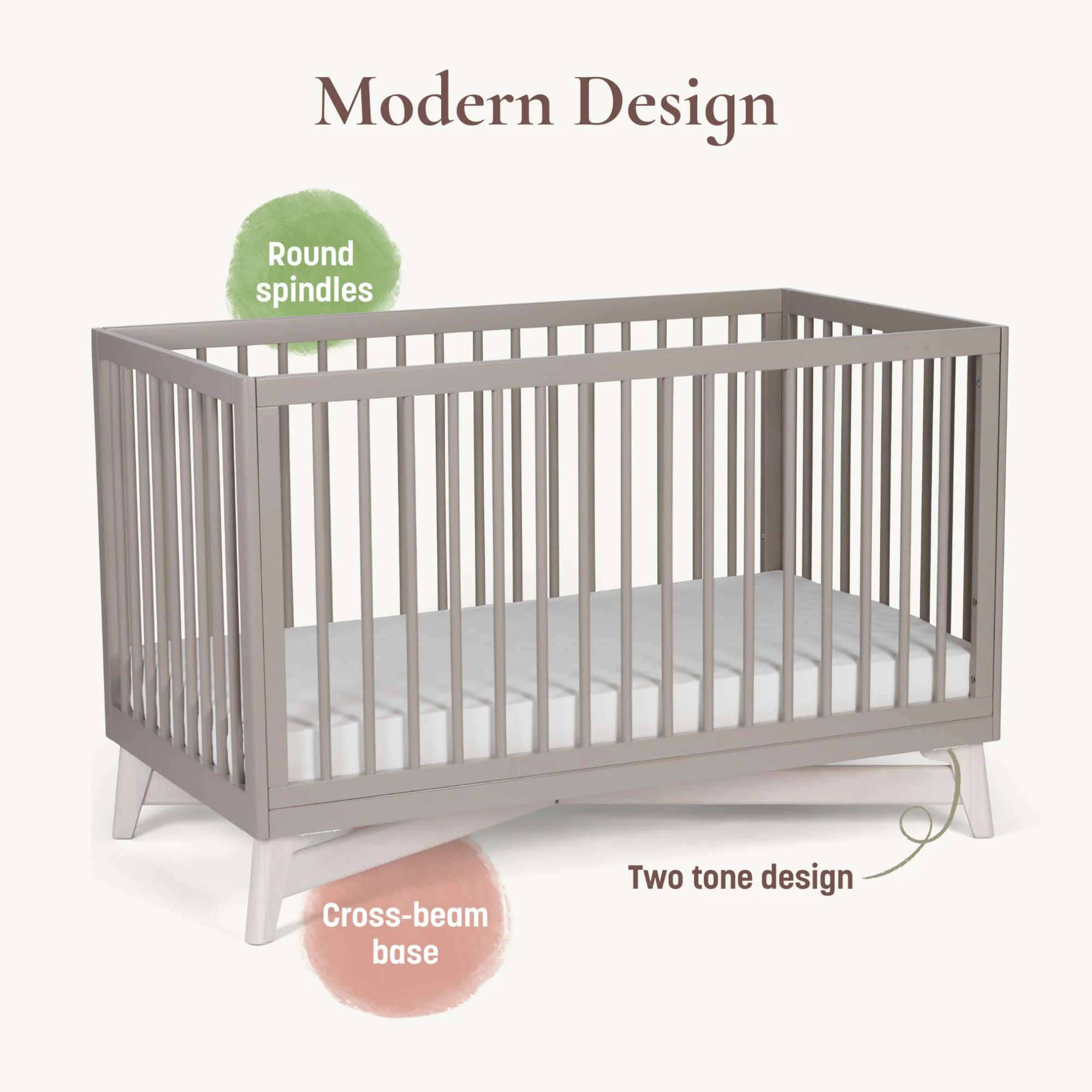 LITTLE SEEDS Pala 4-in-1 Convertible Crib