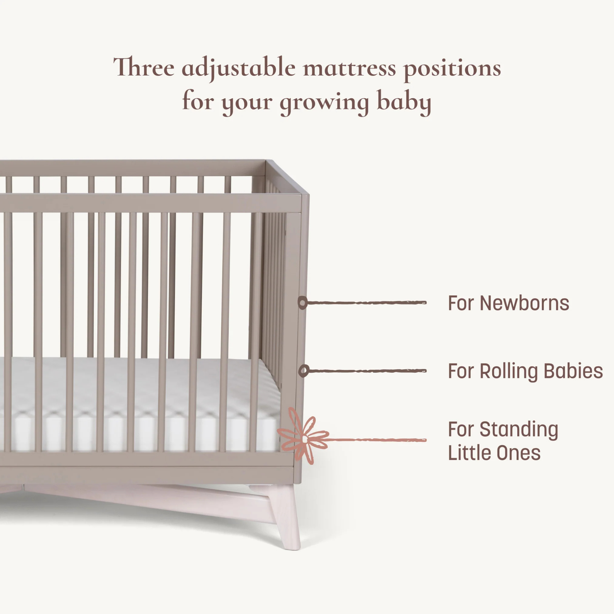 LITTLE SEEDS Pala 4-in-1 Convertible Crib