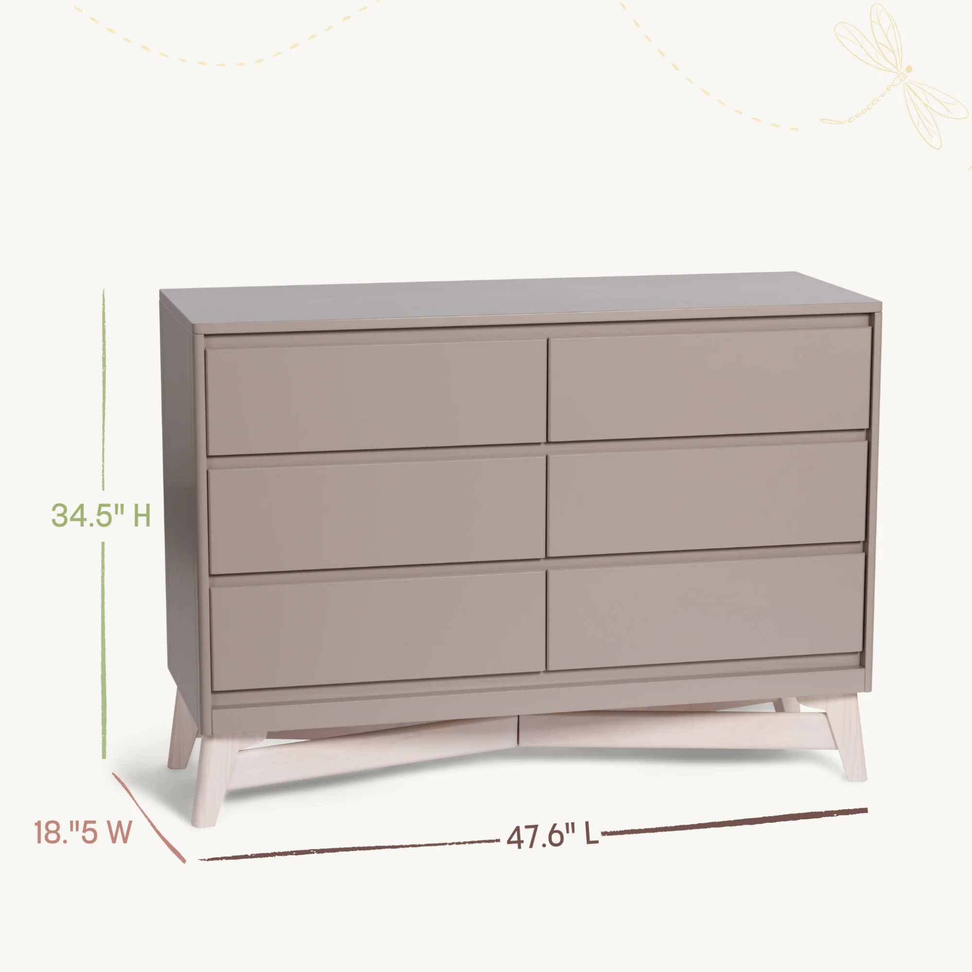LITTLE SEEDS Pala 6-Drawer Dresser