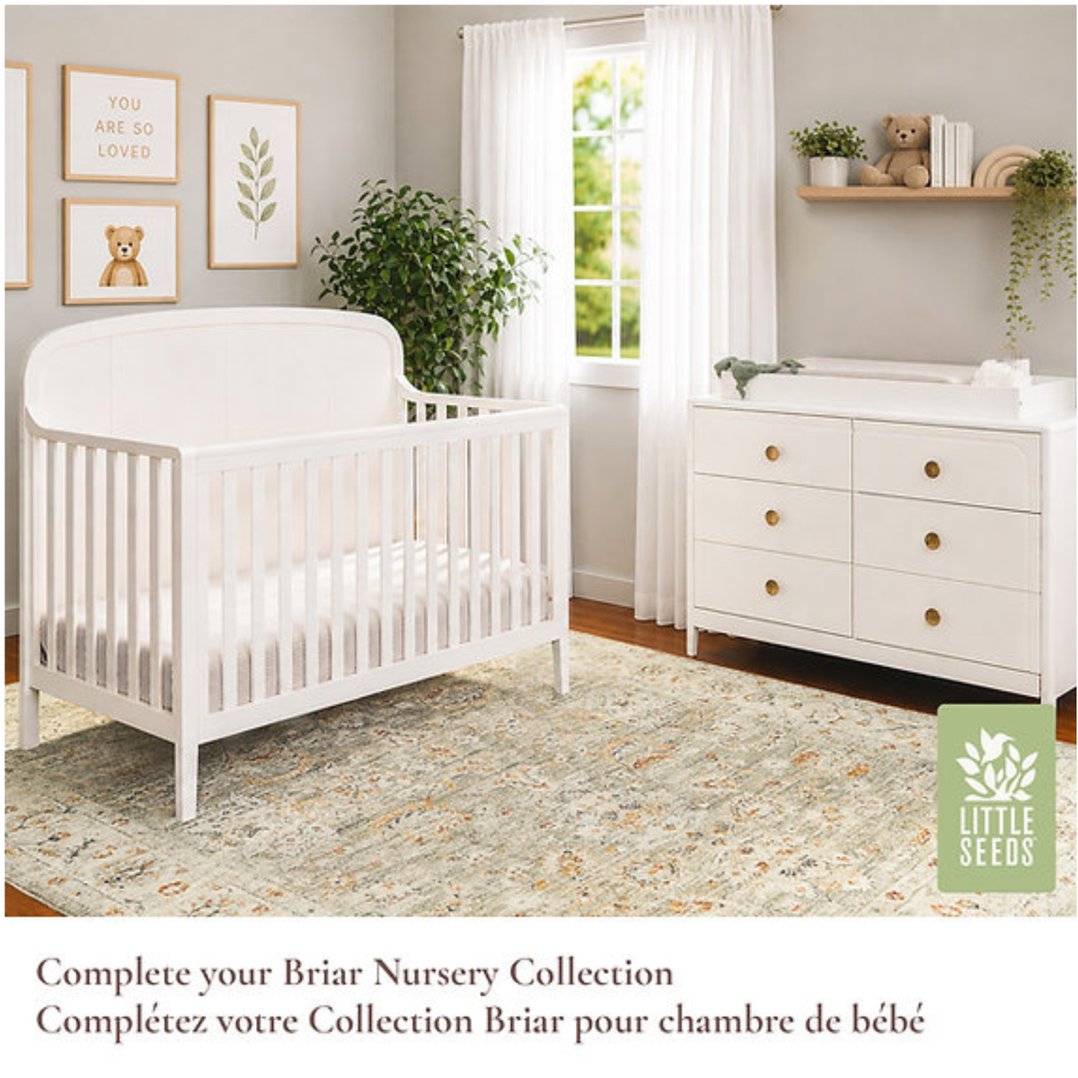 LITTLE SEEDS Briar 6-in-1 Convertible Crib