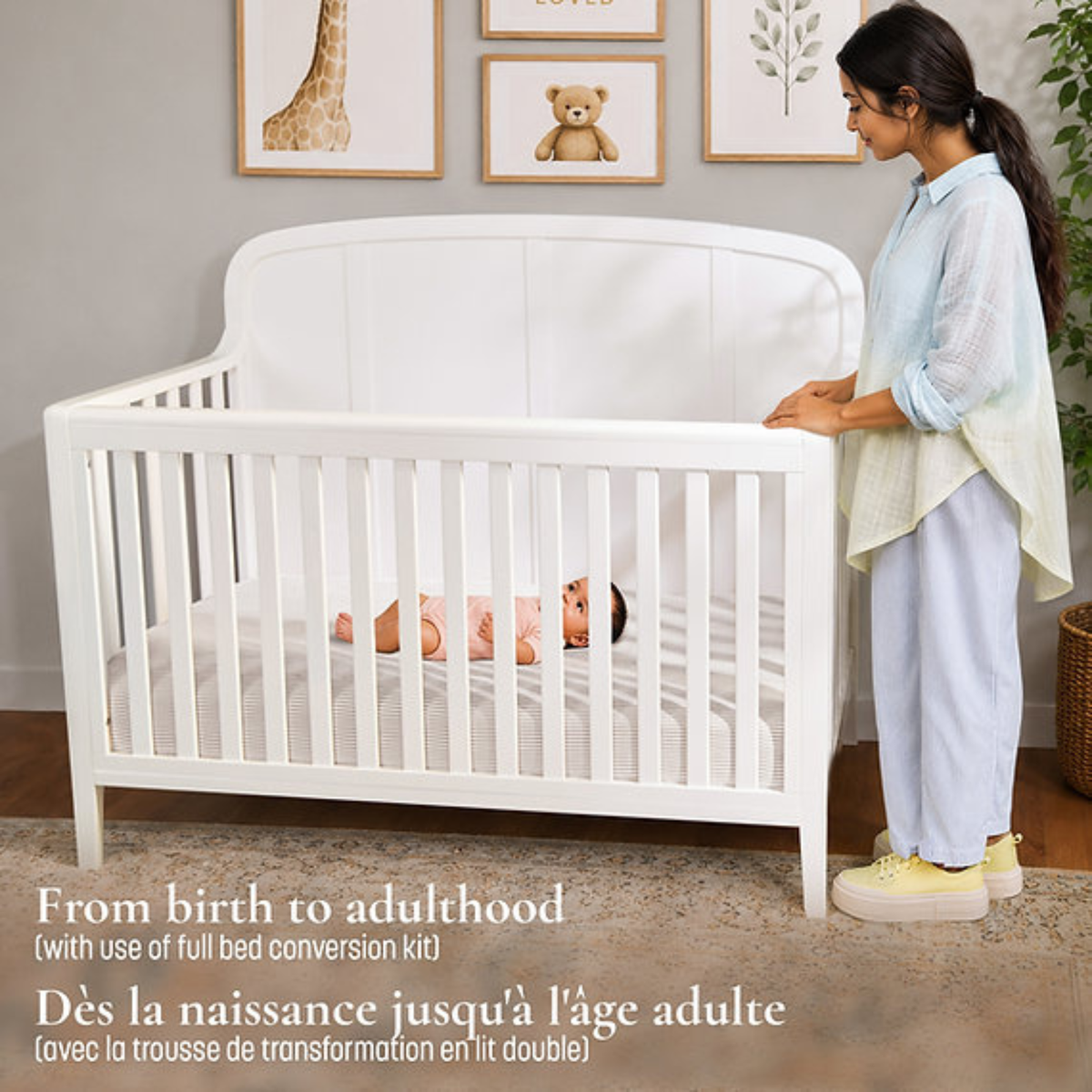 LITTLE SEEDS Briar 6-in-1 Convertible Crib