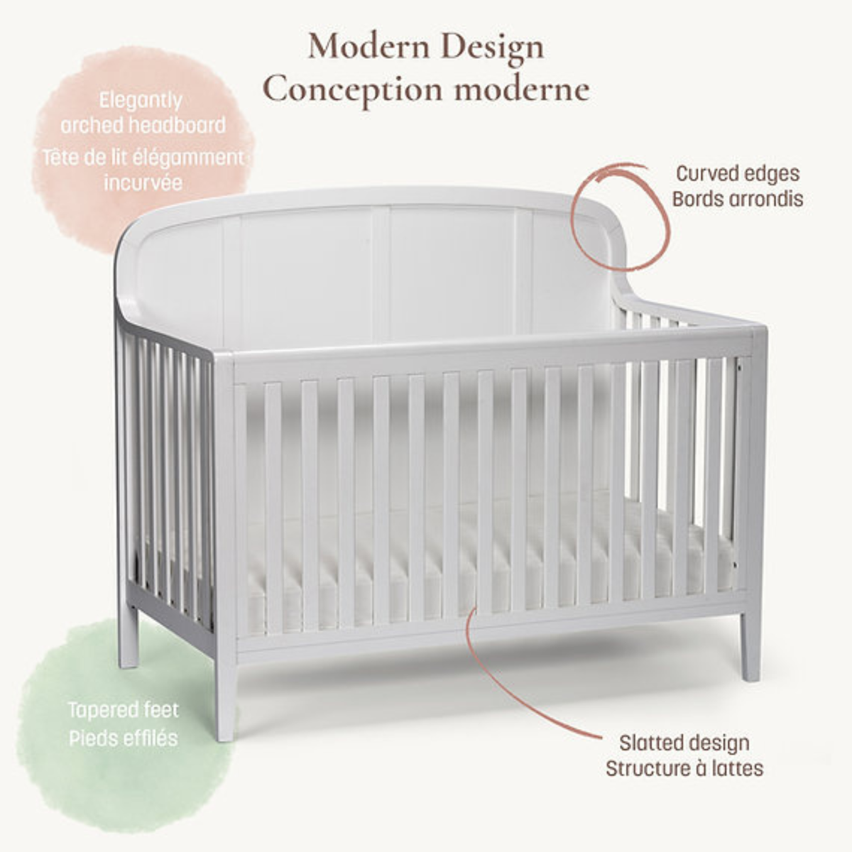 LITTLE SEEDS Briar 6-in-1 Convertible Crib