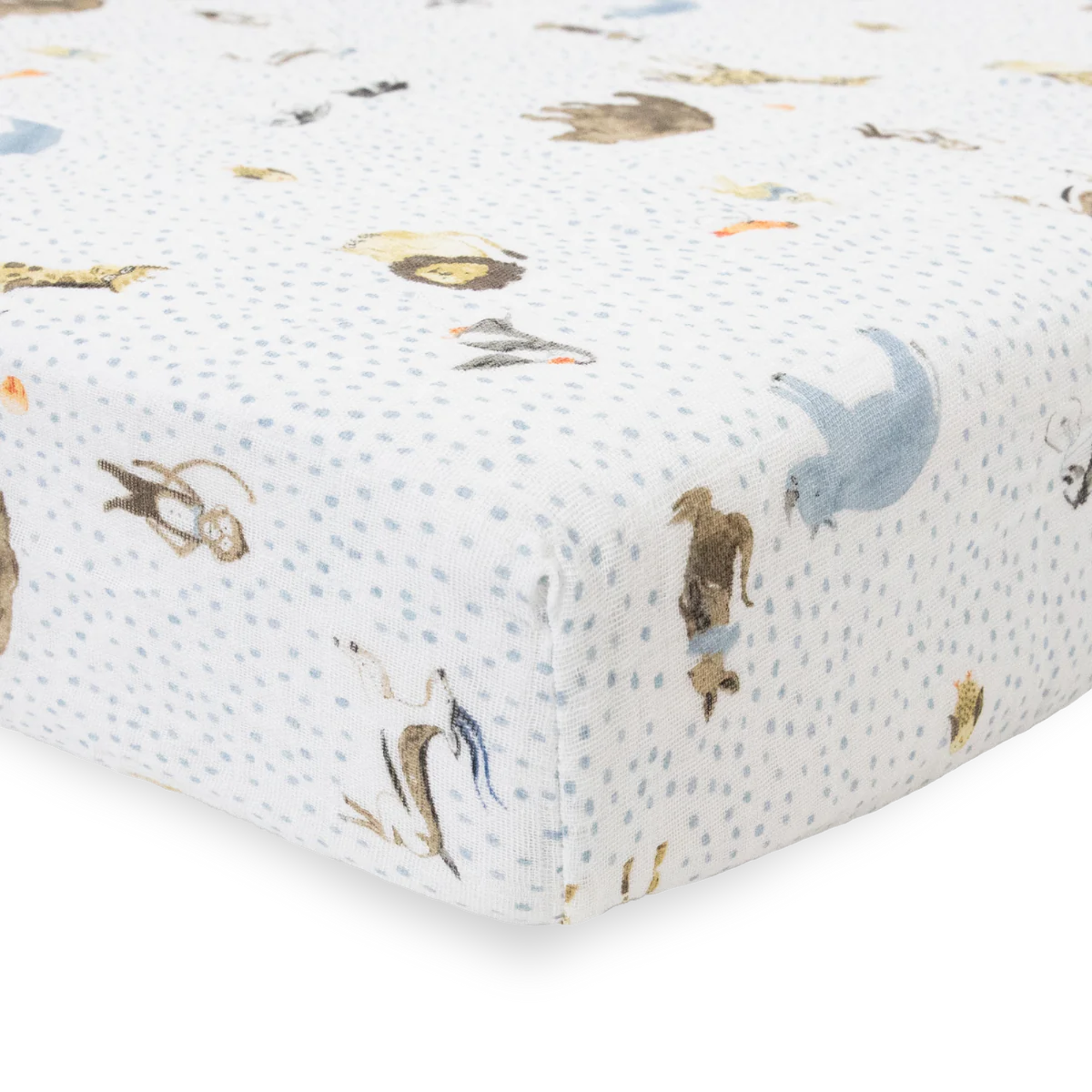 LITTLE UNICORN Cotton Muslin Crib Sheet