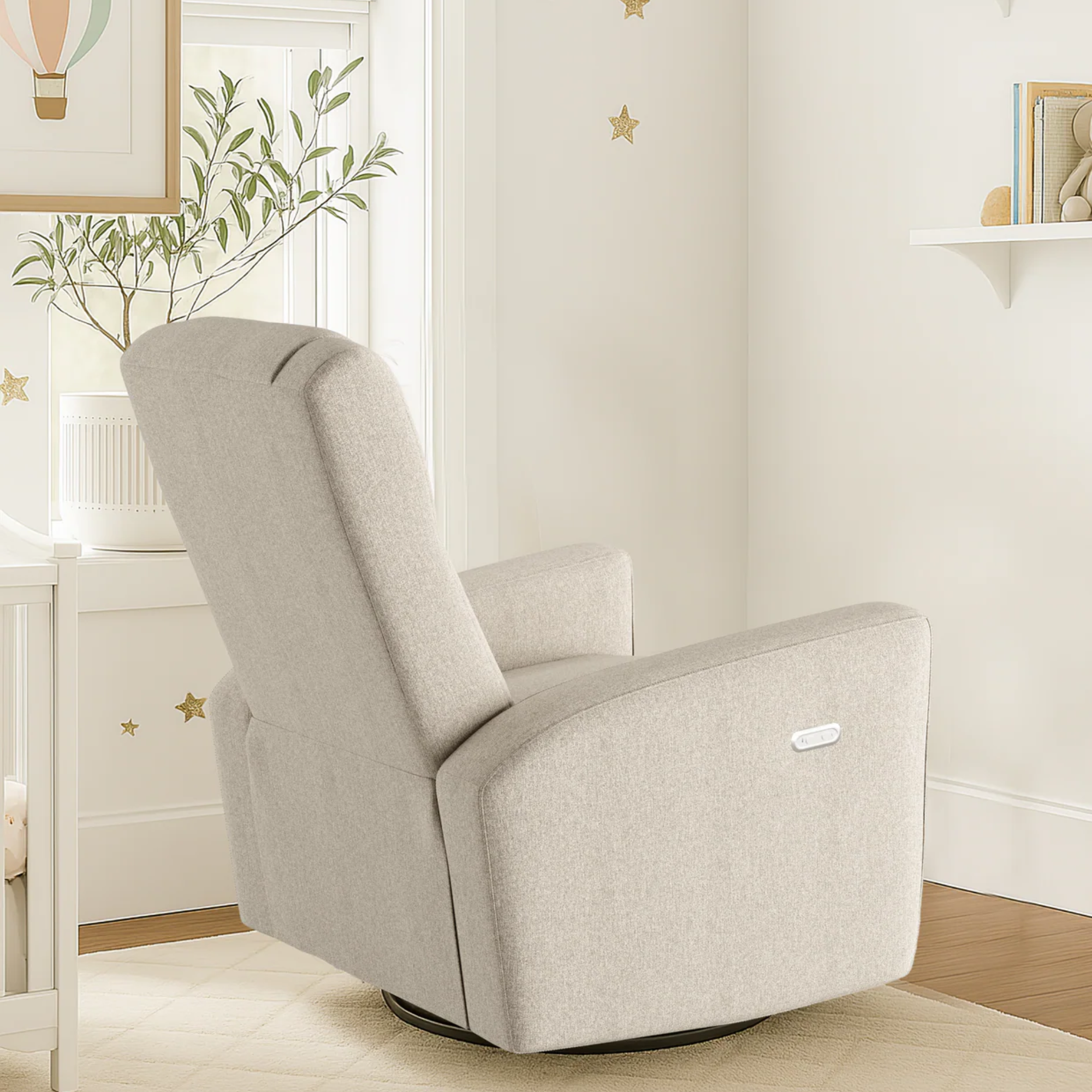 LI'L ANGELS Dream Swivel Power Glider Recliner - Sand