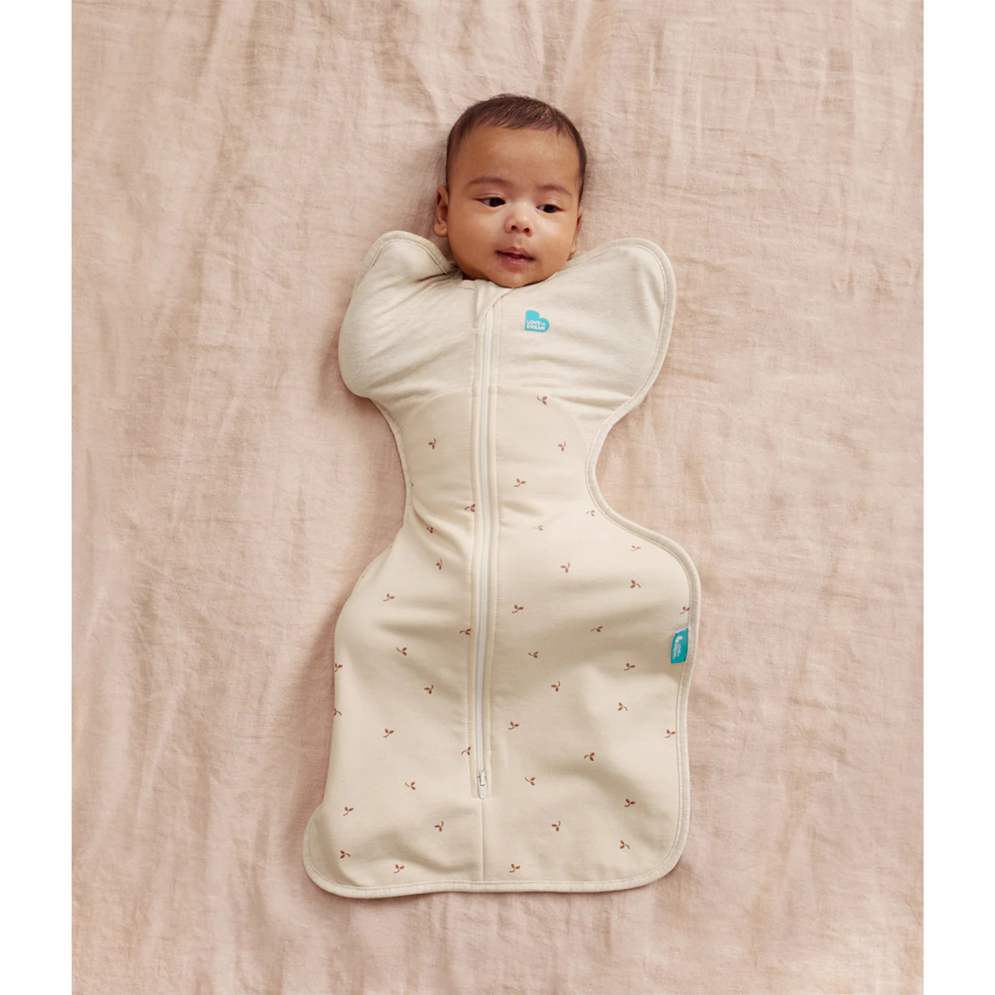 LOVE TO DREAM Swaddle Up Cotton Fleece 1.5Tog - Twigs Oatmeal