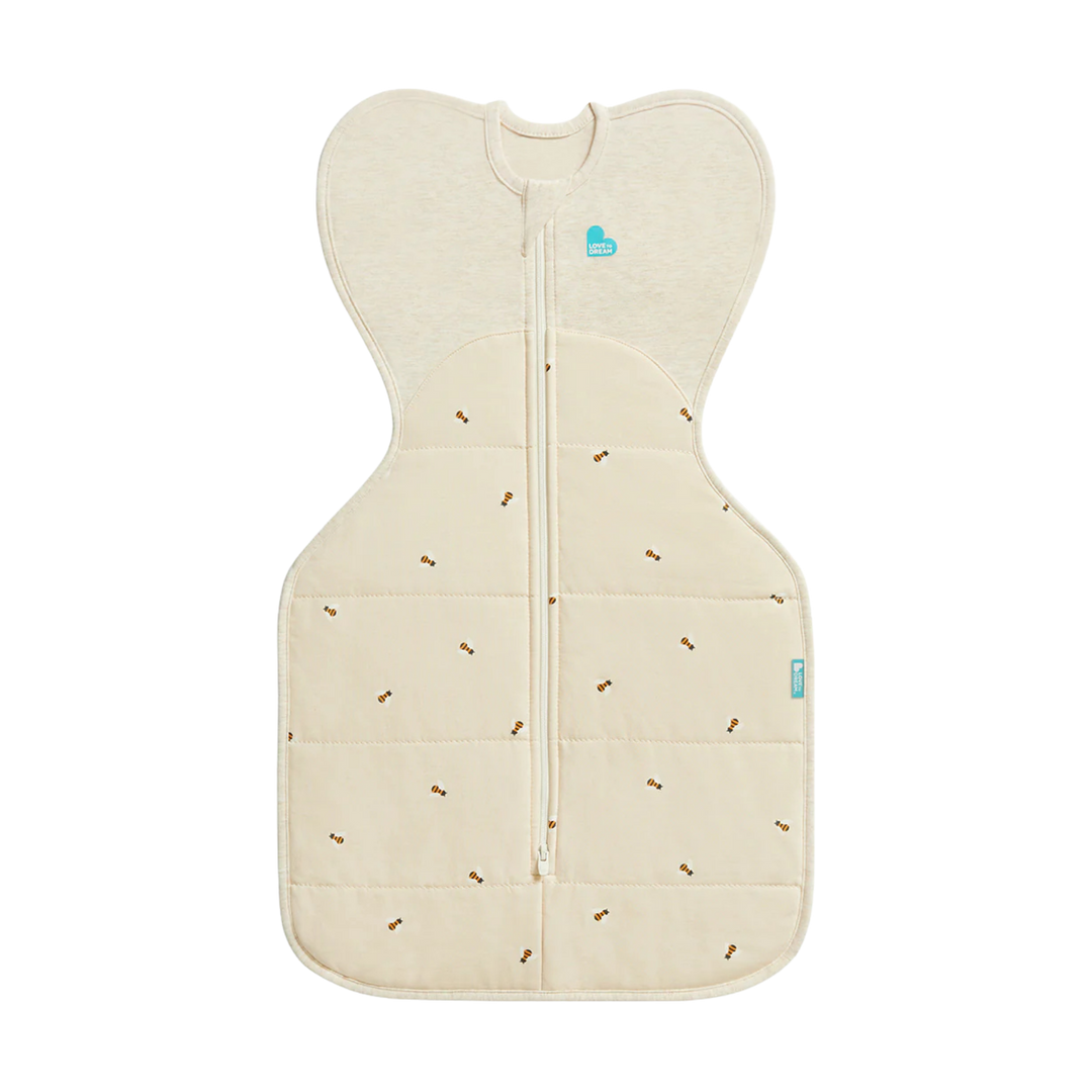 LOVE TO DREAM Swaddle Up Quilted Cotton 2.5Tog - Oatmeal Bees