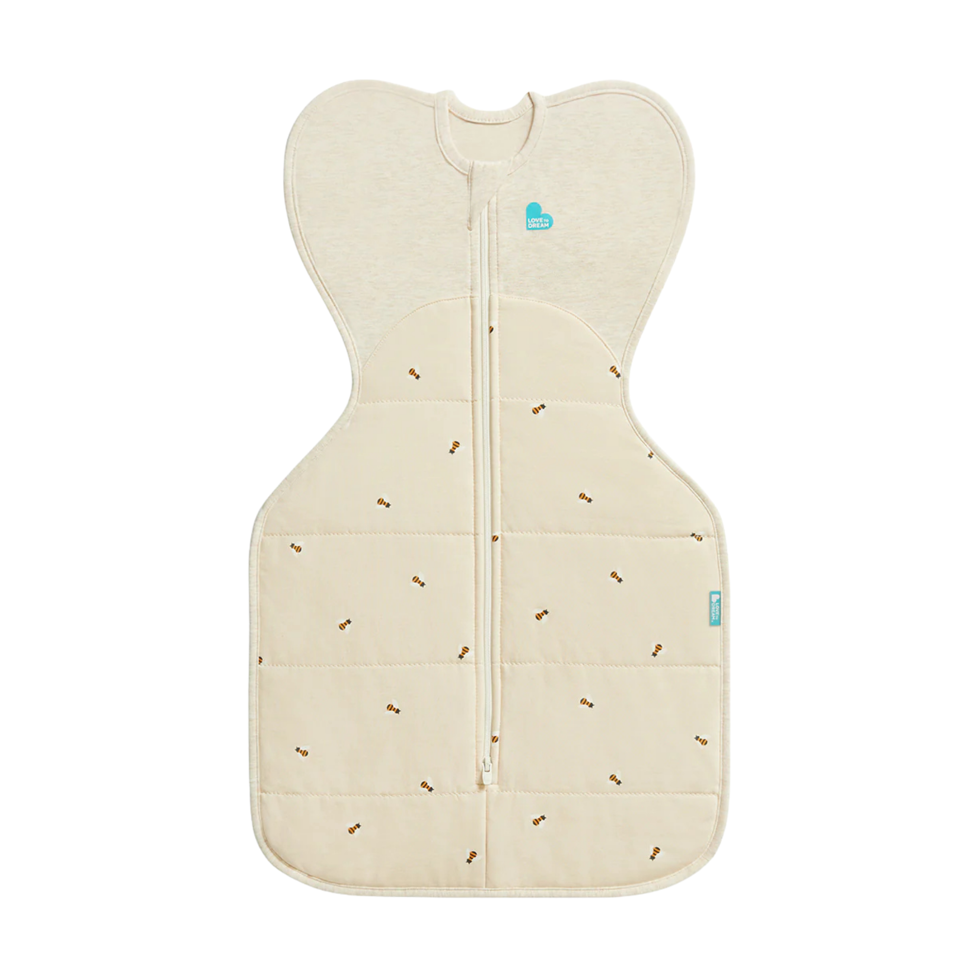 LOVE TO DREAM Swaddle Up Quilted Cotton 2.5Tog - Oatmeal Bees
