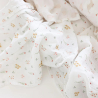 Thumbnail for LULUJO Cotton Muslin Swaddles 2-PK - Kitty Cat + Flower Field