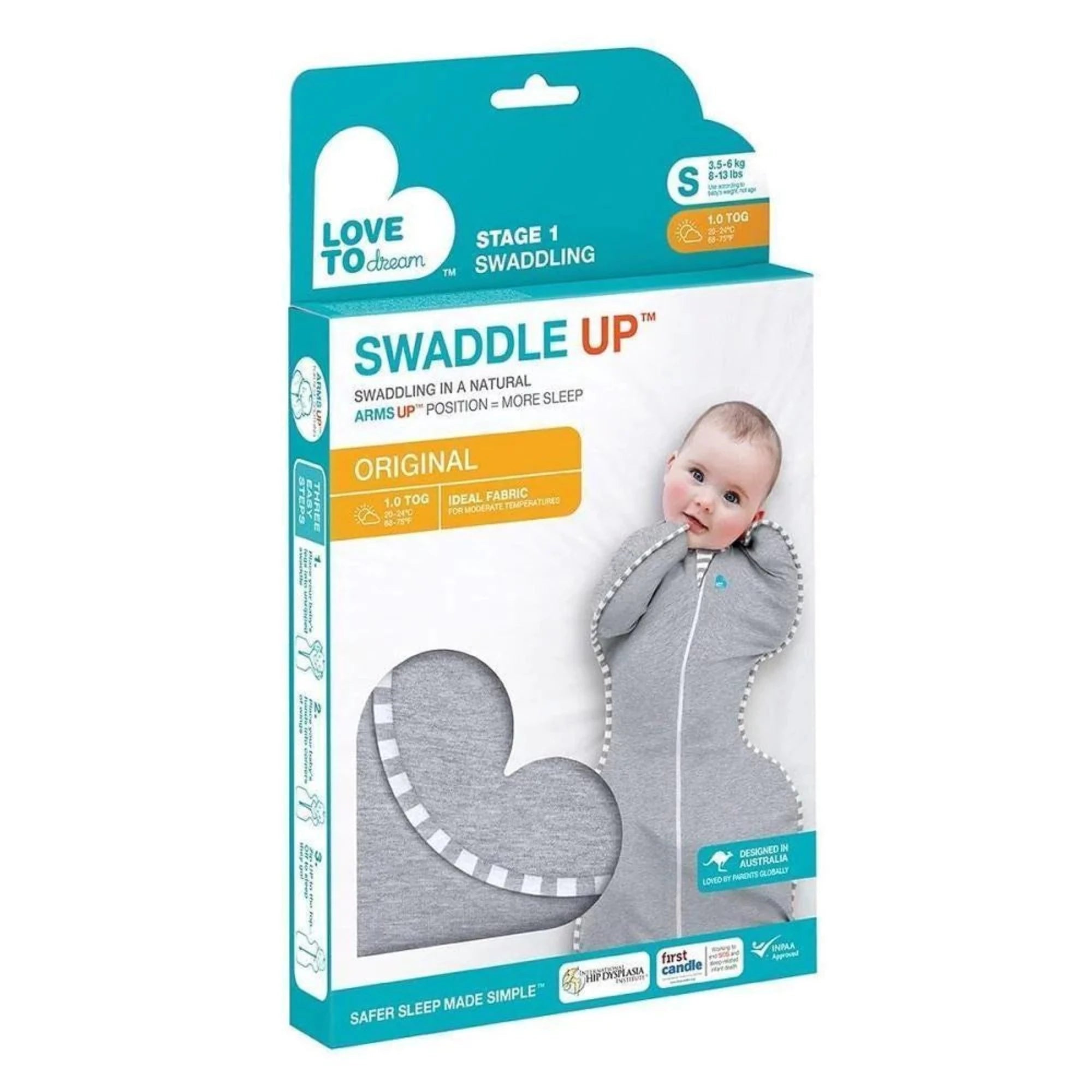 LOVE TO DREAM Swaddle Up Original 1Tog - Grey