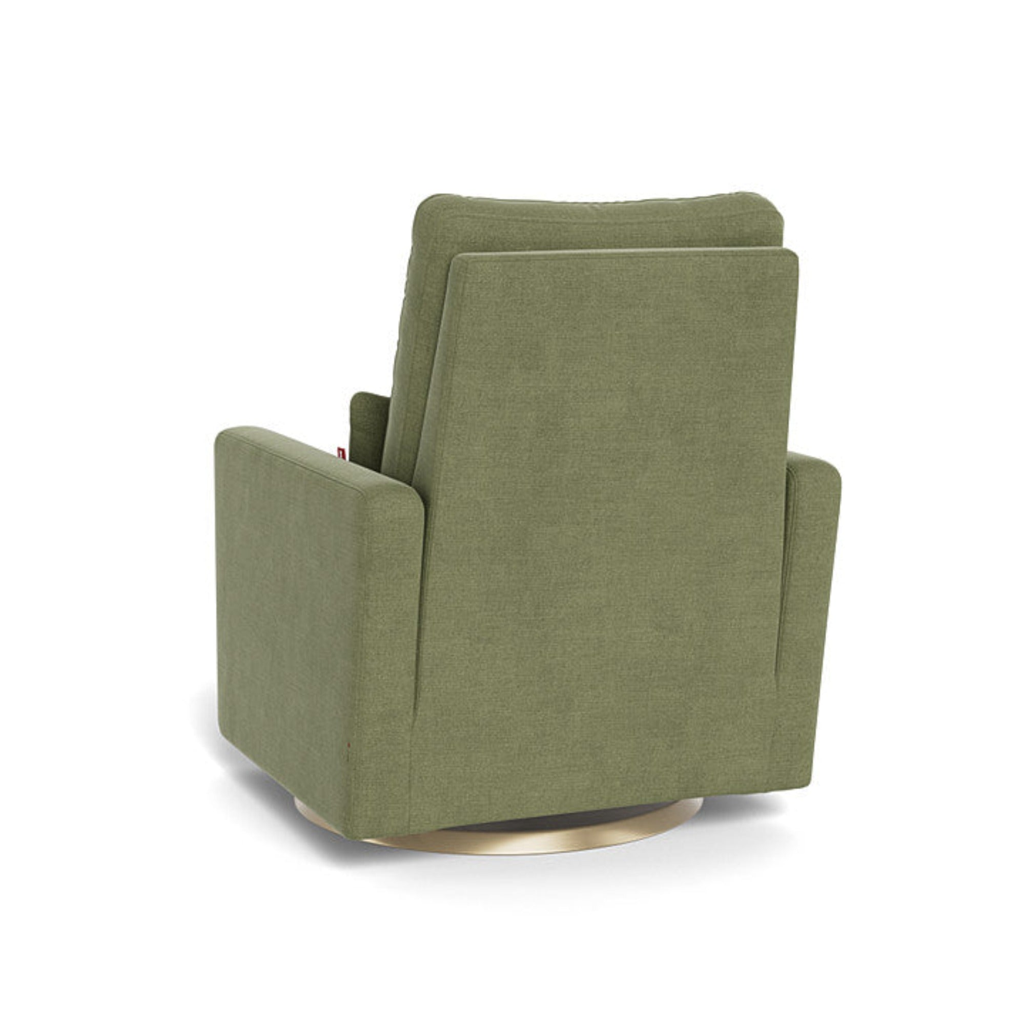 Fauteuil inclinable Monte Design Matera / Tissu vert olive / Coussin vert olive / Base pivotante dorée
