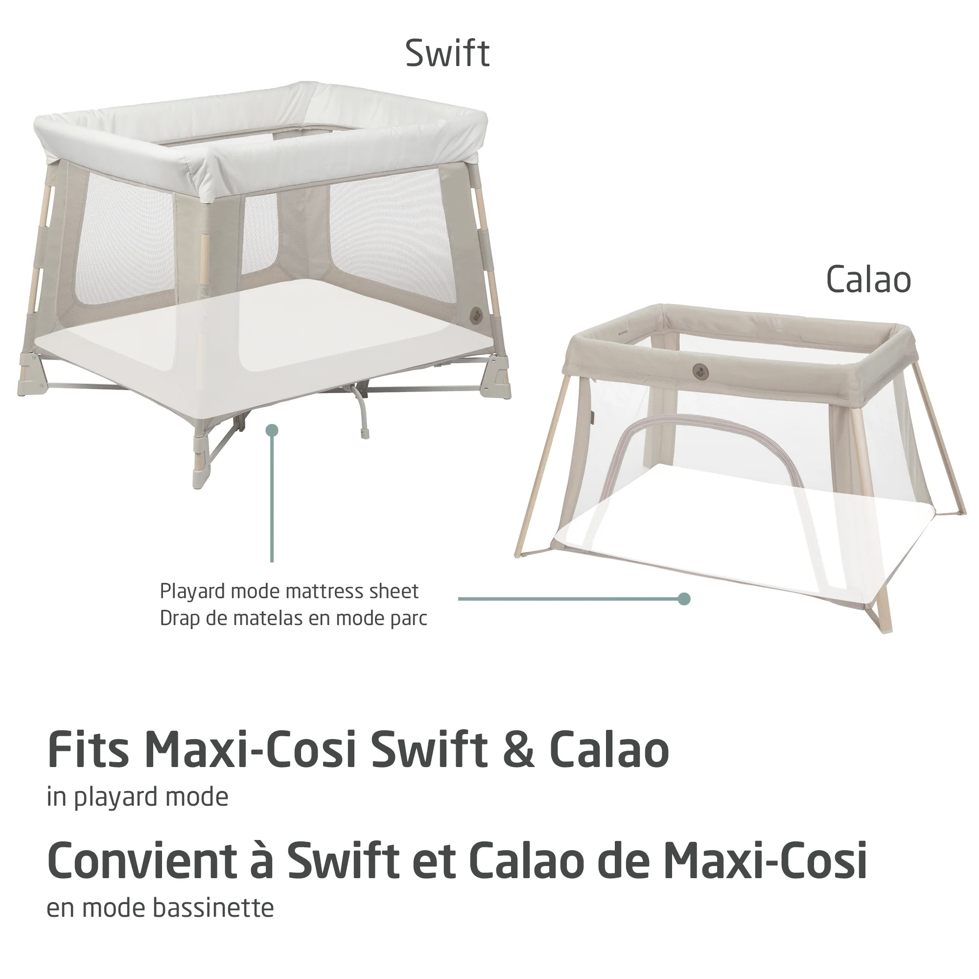MAXI COSI Swift/Calao Playard Mode Sheets (2-Pack)