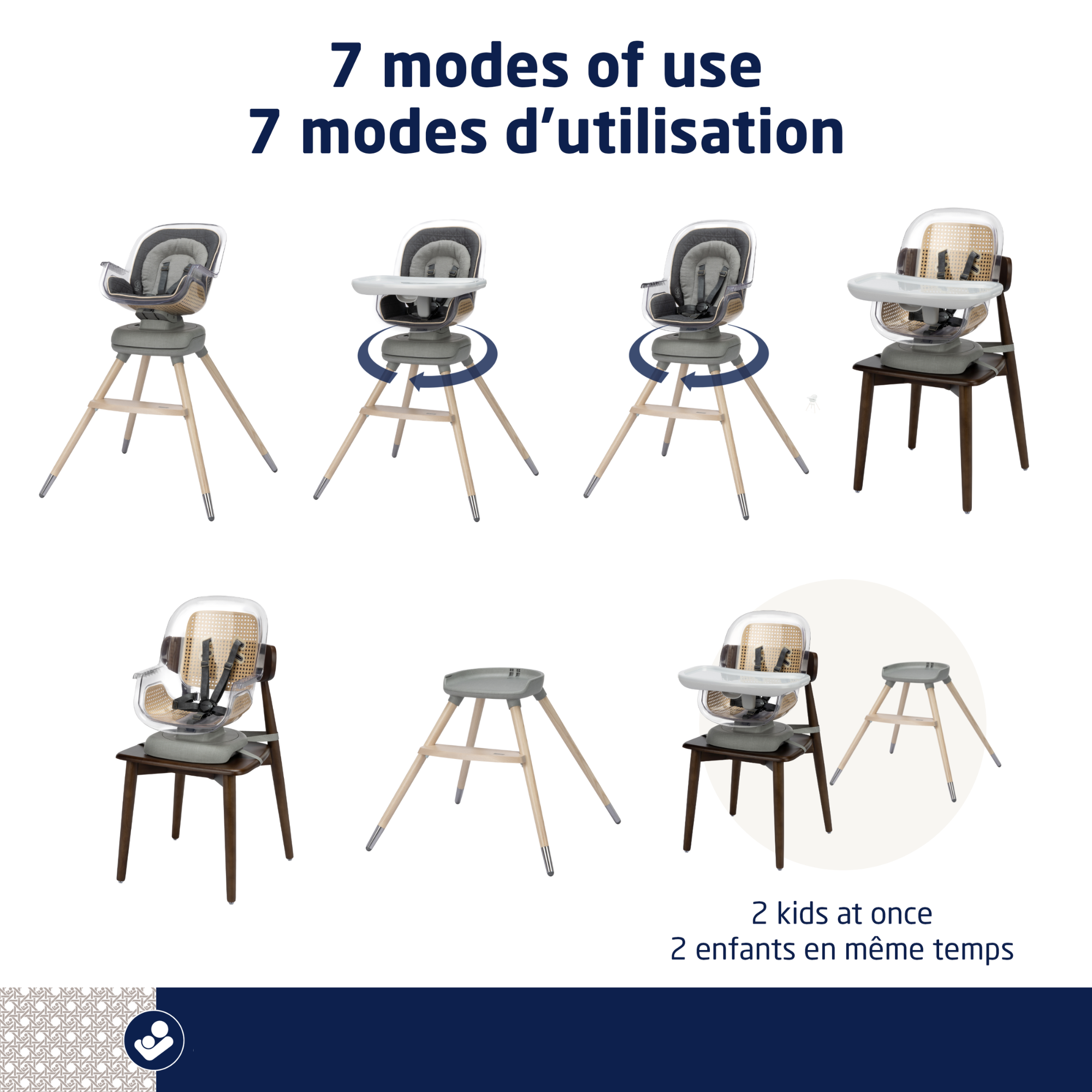 Chaise haute pivotante MAXI COSI Kiskadee 360