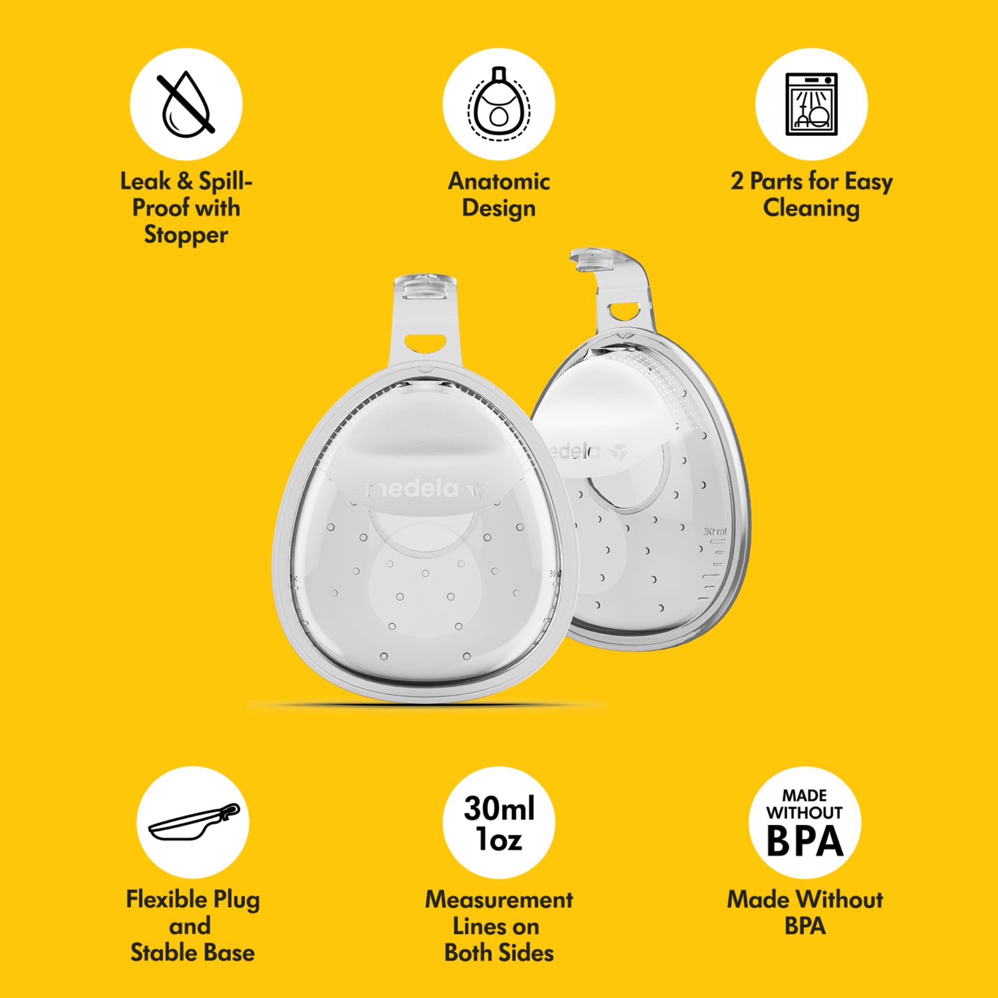 MEDELA In-Bra Breast Milk Collector (2-Pack)