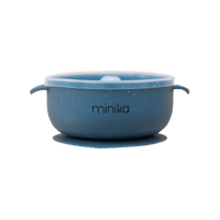 Thumbnail for MINIKA Silicone Bowl With Lid - Indigo