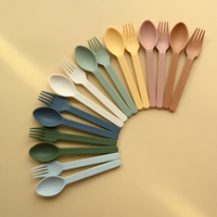 Thumbnail for MINIKA Wheat Straw Utensils Set - Leaf