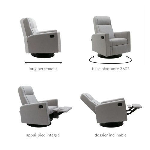 Fauteuil inclinable pivotant JAYMAR BB Nelly avec repose-pieds - Programme de série