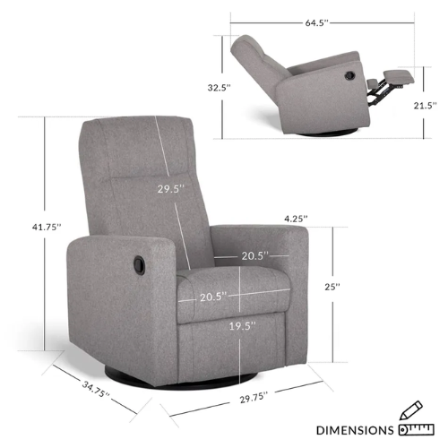 Fauteuil inclinable pivotant JAYMAR BB Nelly avec repose-pieds - Programme de série