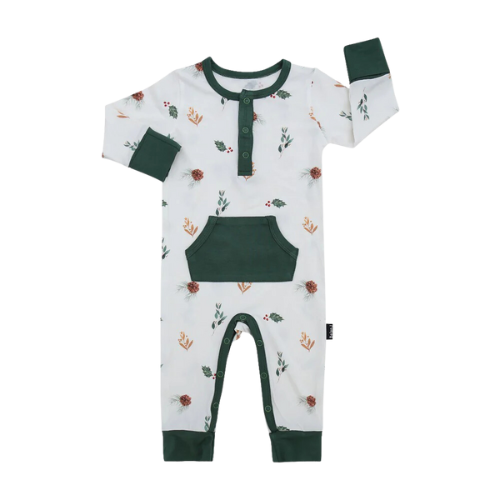 BELAN J Long Sleeves Pocket Romper 6-12m - Holly