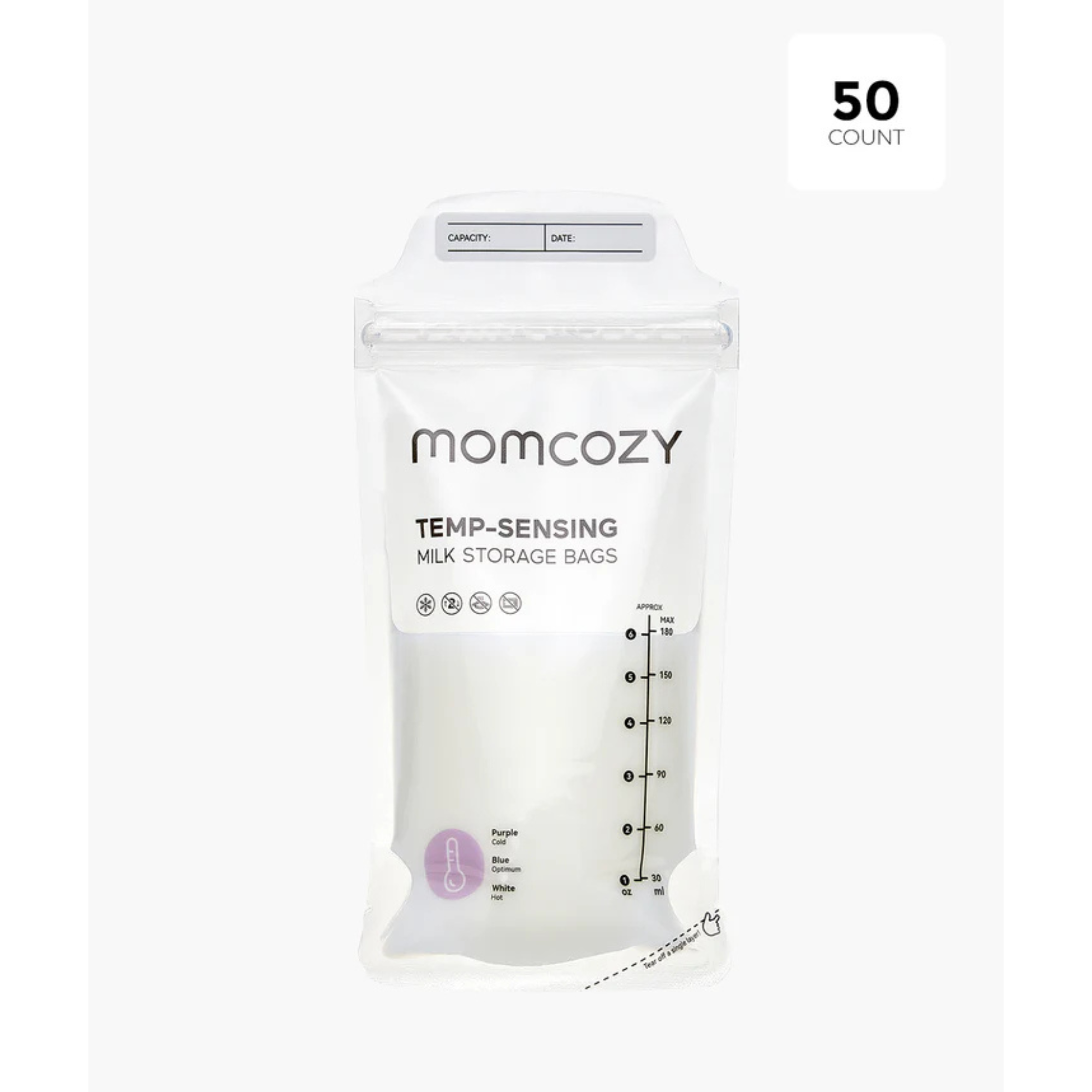 MOMCOZY Breastmilk Storage Bags (50-Pack)
