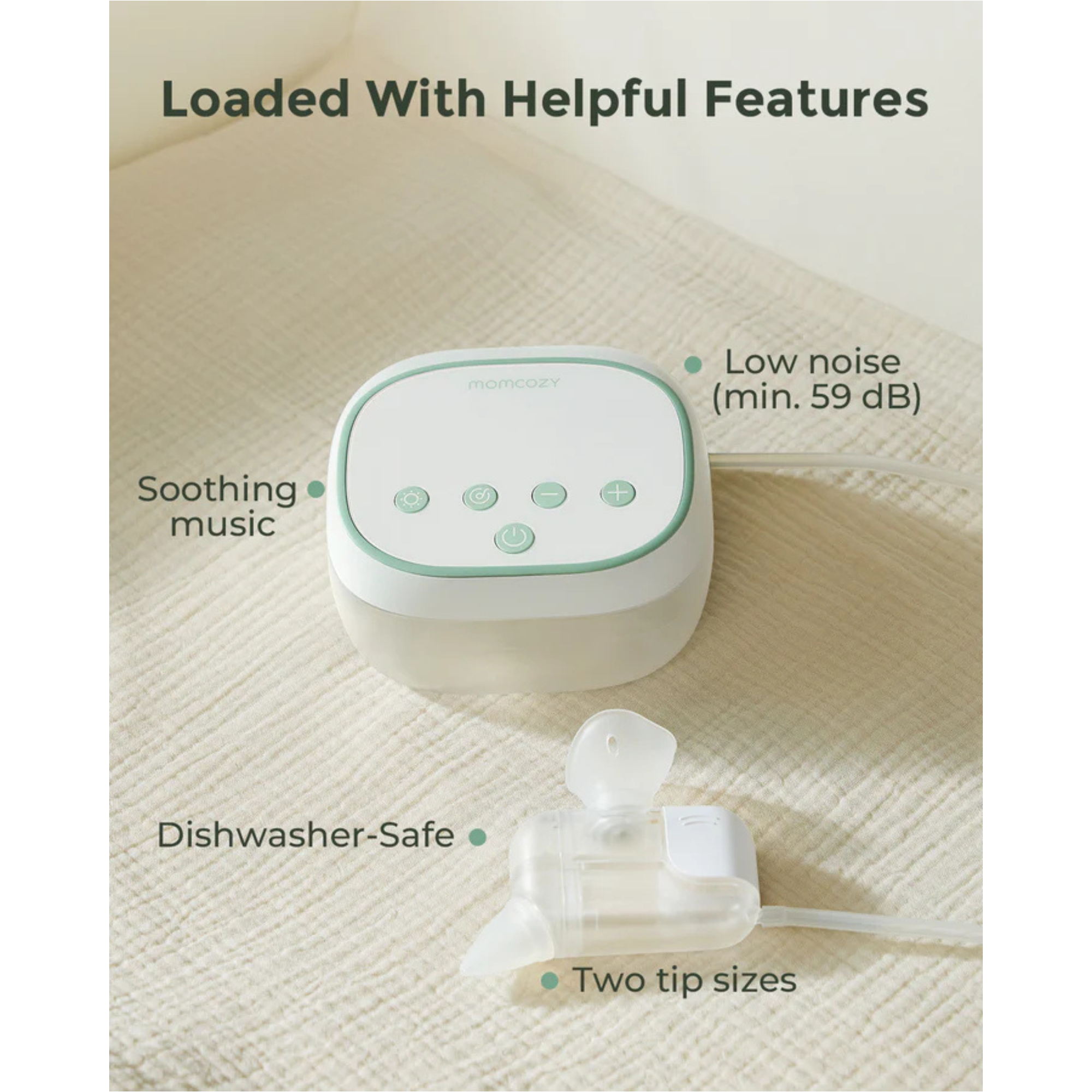 MOMCOZY BreezyClear Pro™ 2-in-1 Spray & Suction Electric Nasal Aspirator