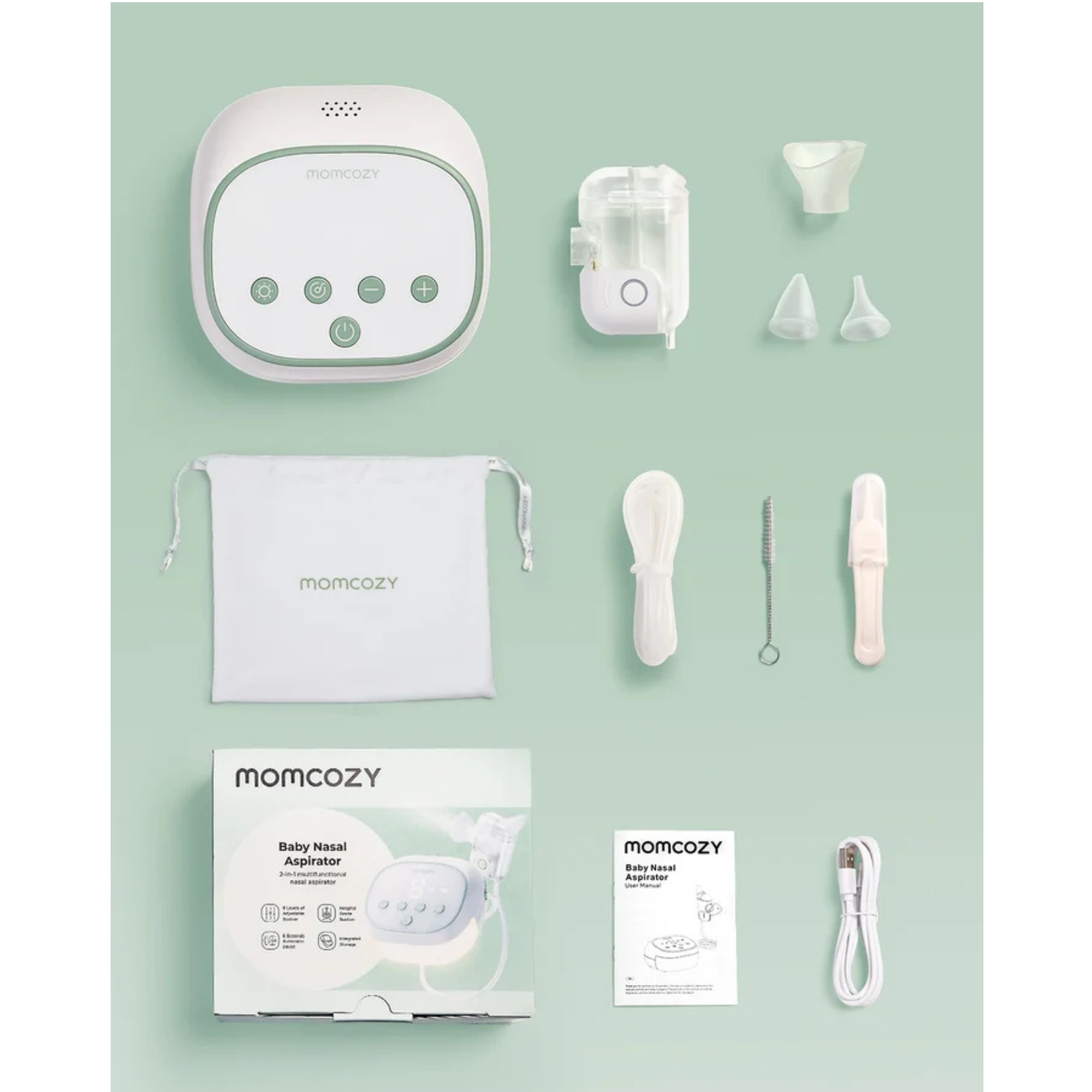 MOMCOZY BreezyClear Pro™ 2-in-1 Spray & Suction Electric Nasal Aspirator