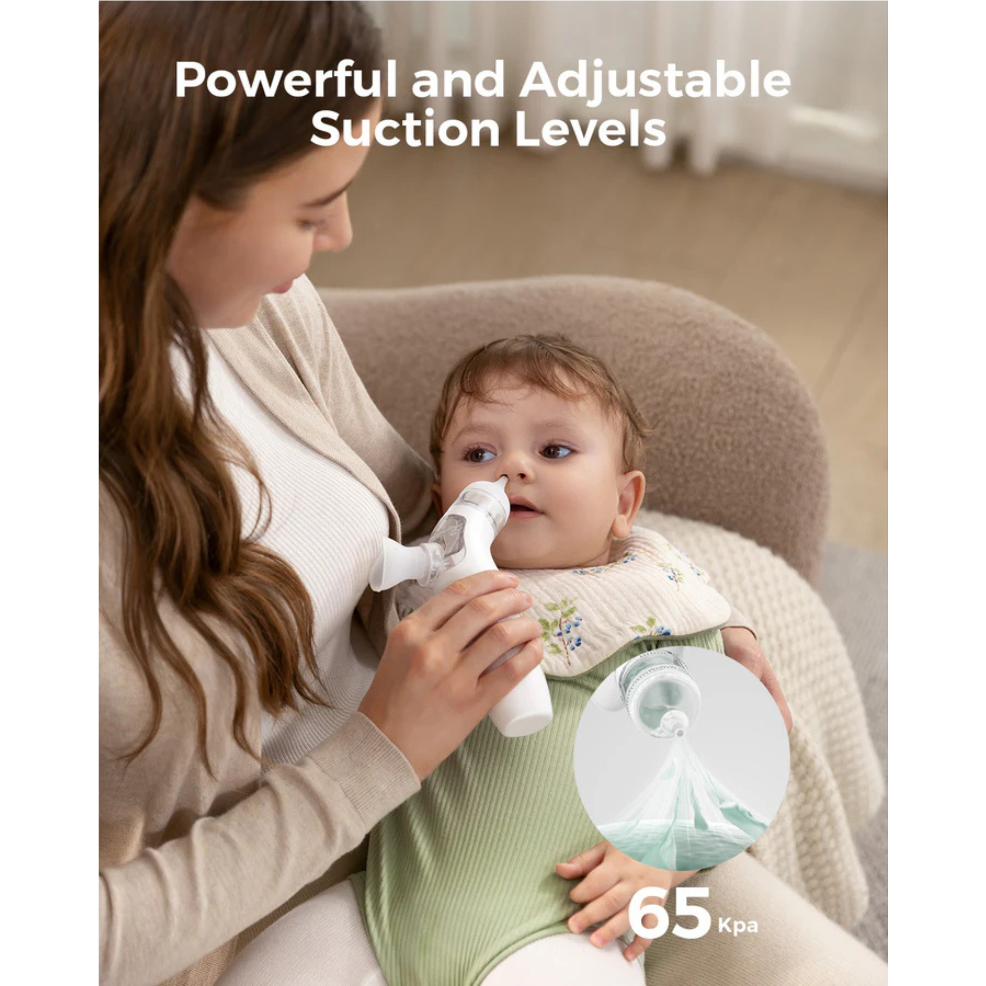 MOMCOZY BreezyClear™ 2-in-1 Spray & Suction Electric Nasal Aspirator