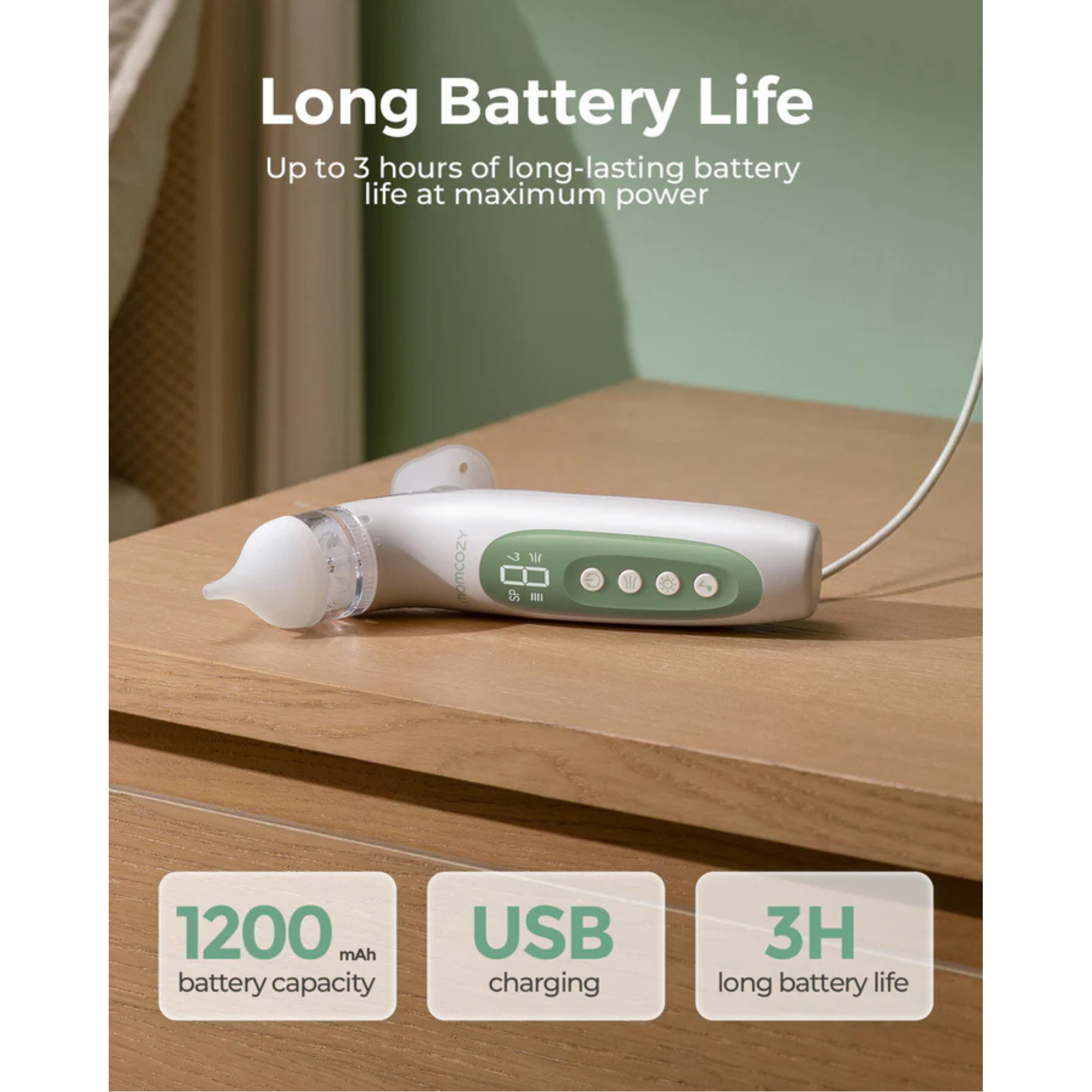 MOMCOZY BreezyClear™ 2-in-1 Spray & Suction Electric Nasal Aspirator