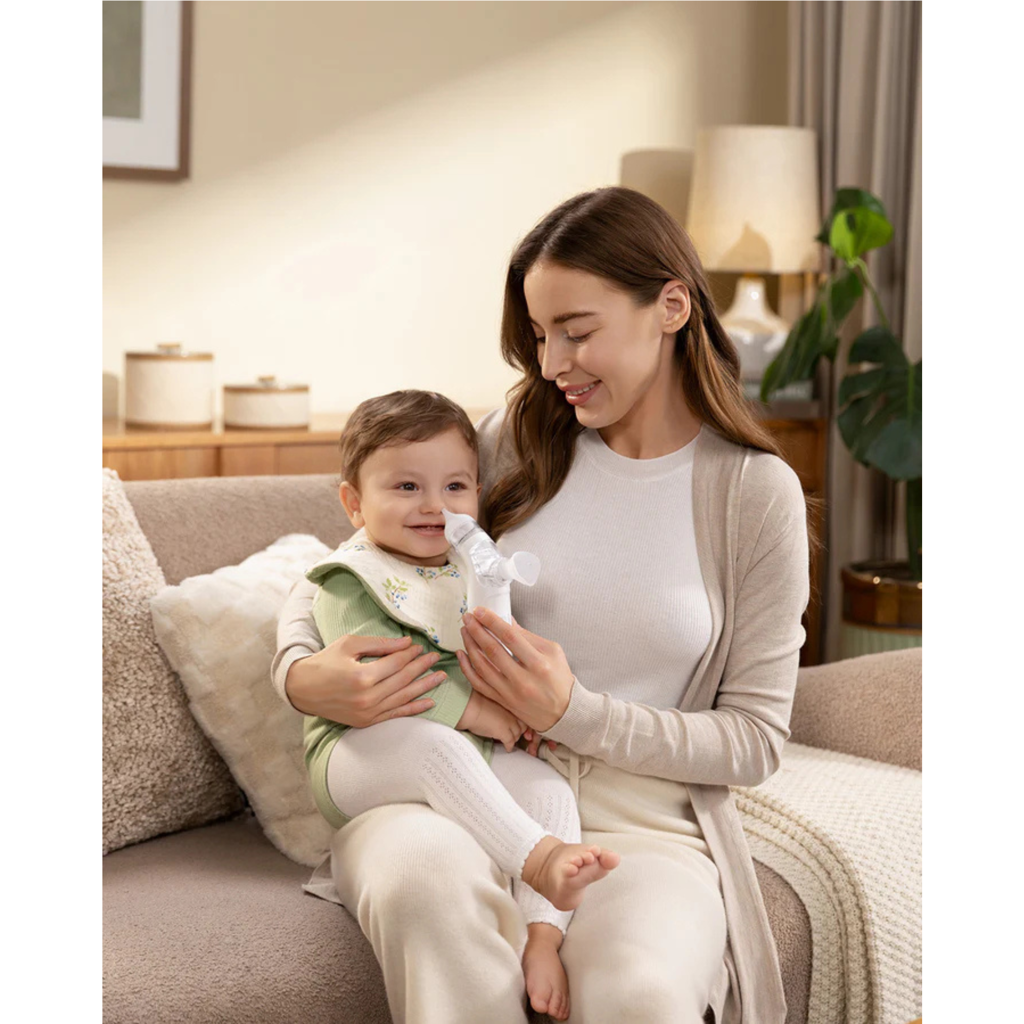 MOMCOZY BreezyClear™ 2-in-1 Spray & Suction Electric Nasal Aspirator