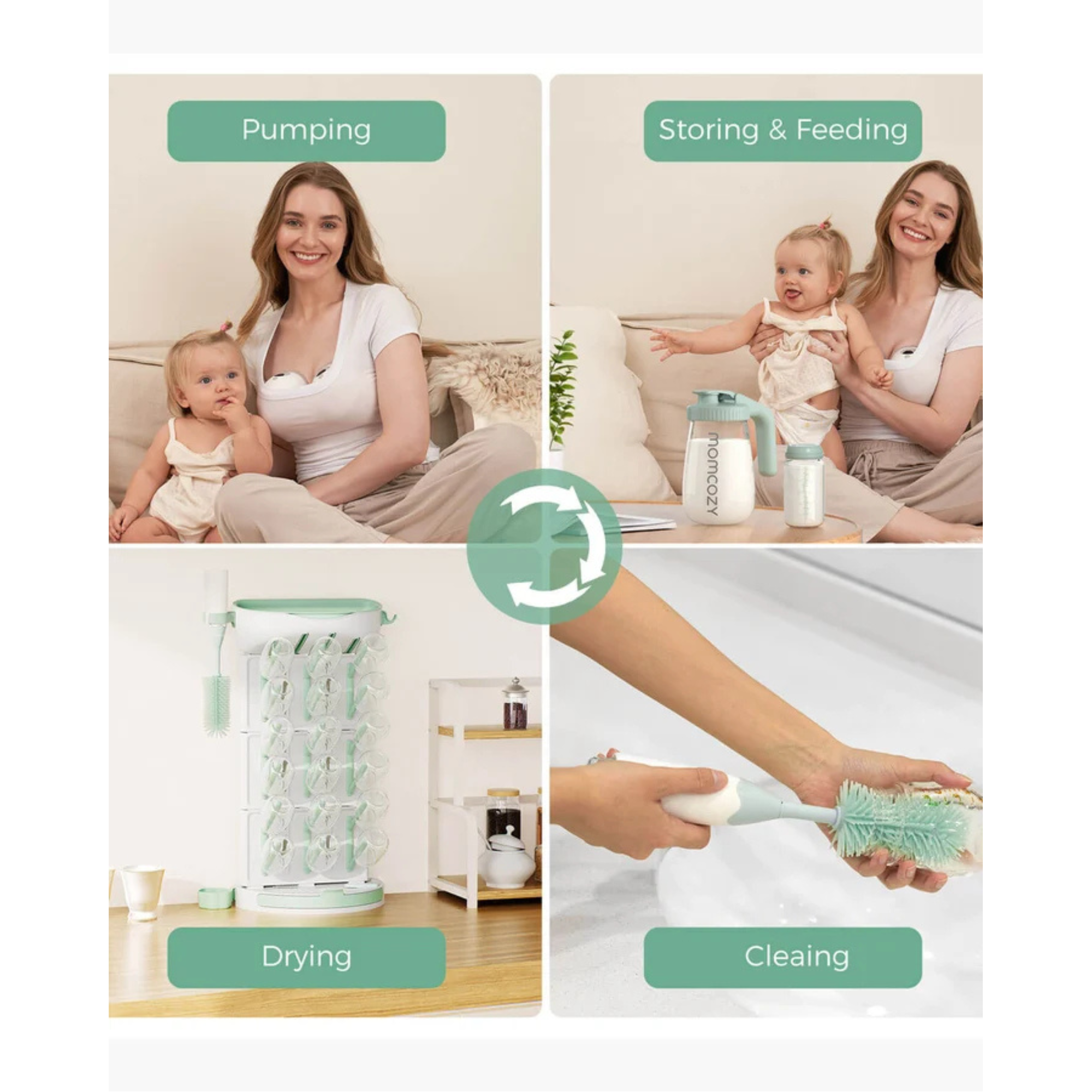 MOMCOZY DIY Larger Bottle Drying Rack for 18 Bottles