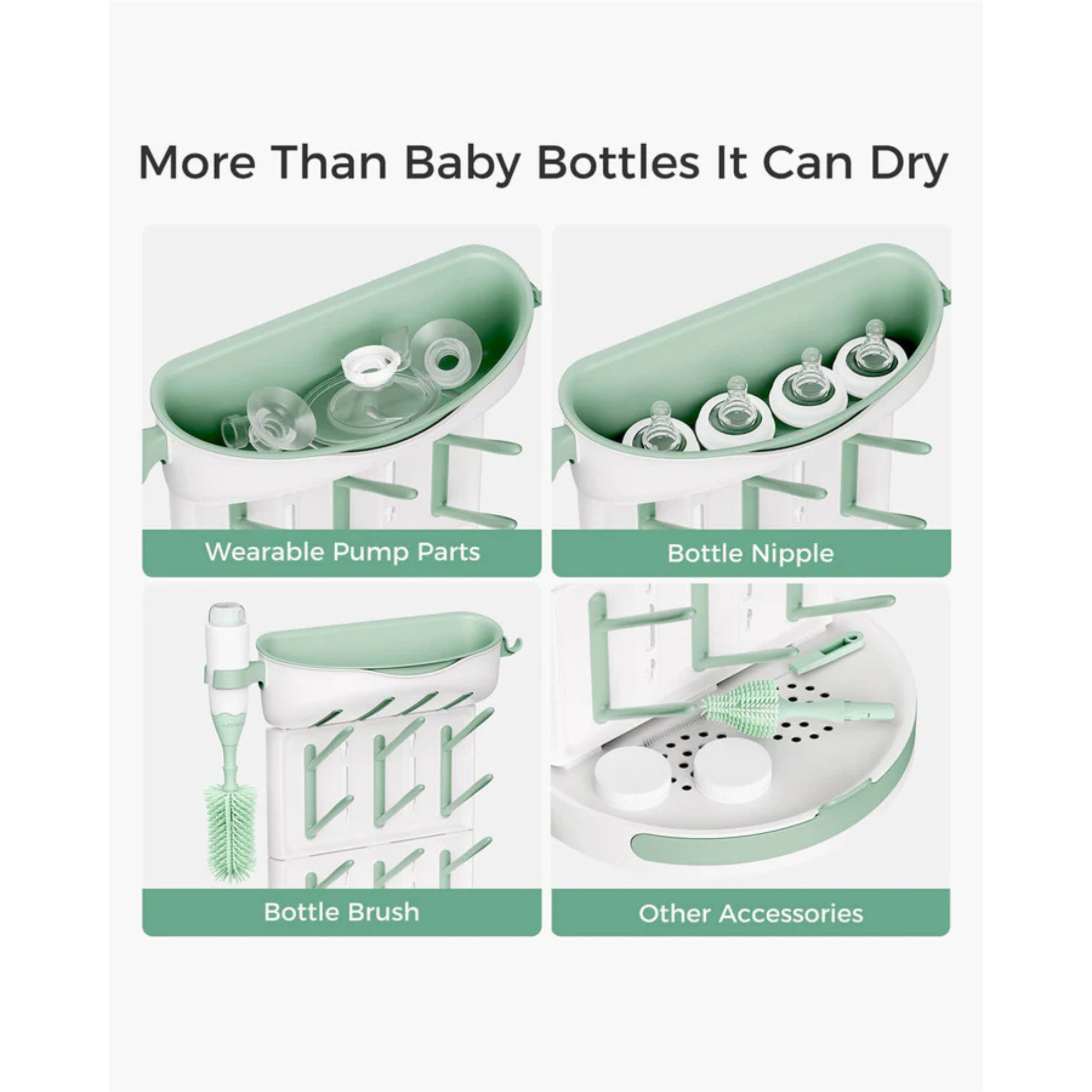 MOMCOZY DIY Larger Bottle Drying Rack for 18 Bottles