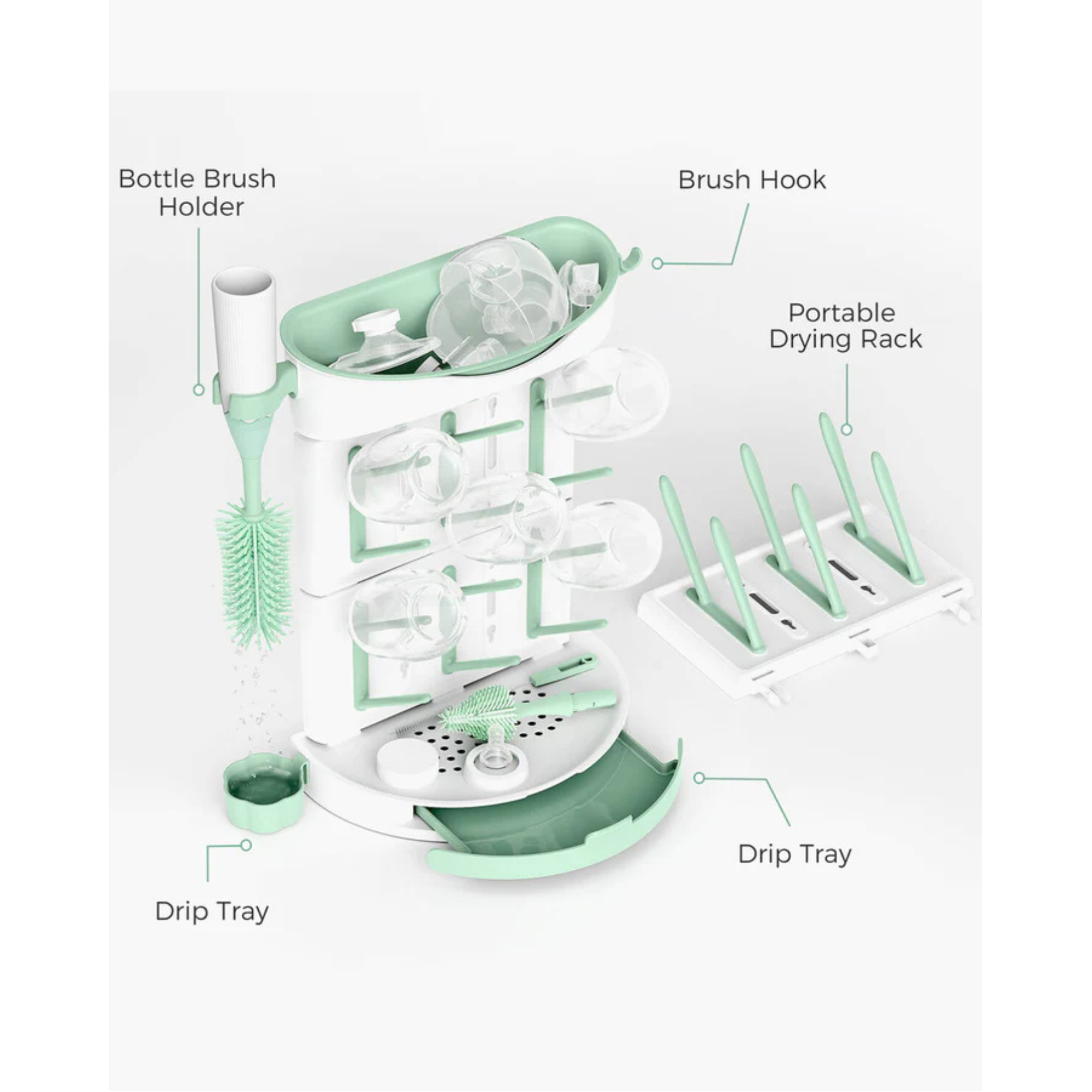 MOMCOZY DIY Larger Bottle Drying Rack for 18 Bottles
