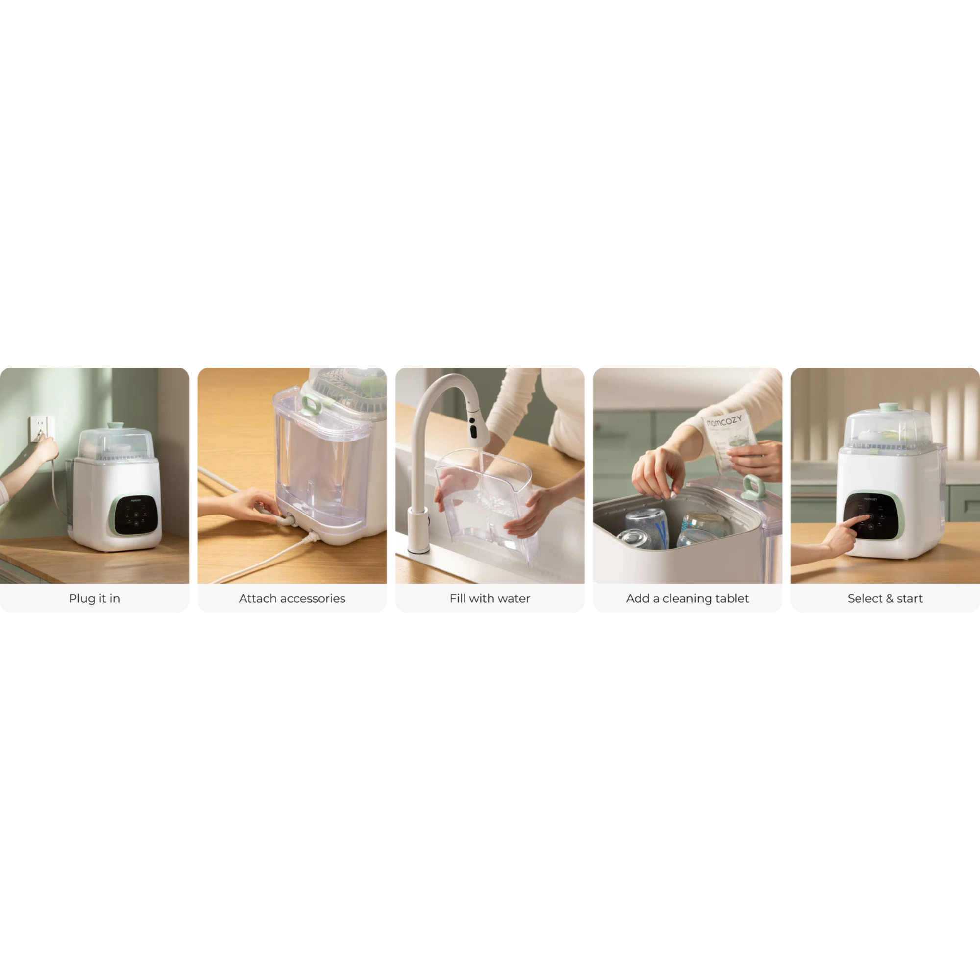 MOMCOZY KleanPal Pro Baby Bottle Washer and Sterilizer