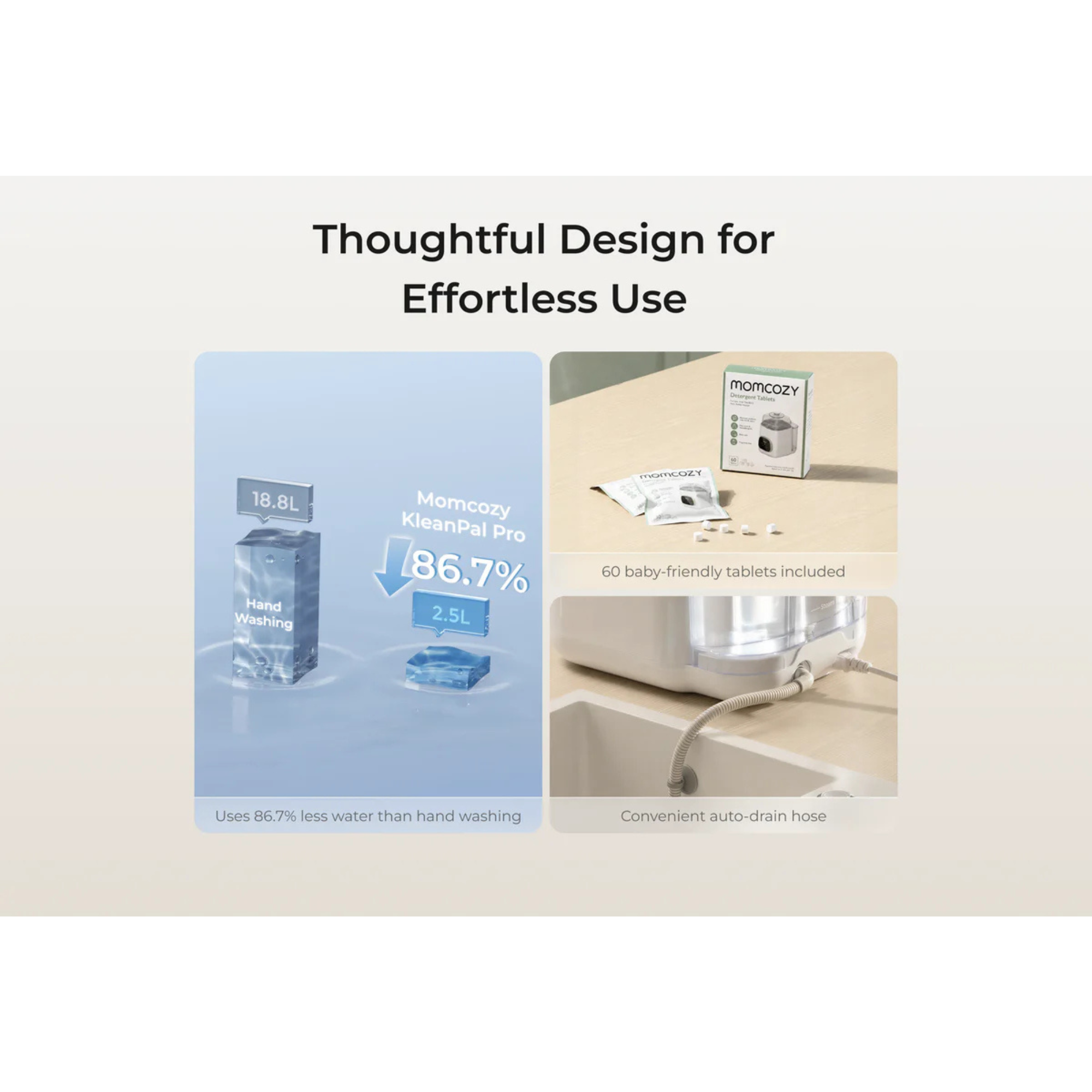 MOMCOZY KleanPal Pro Baby Bottle Washer and Sterilizer