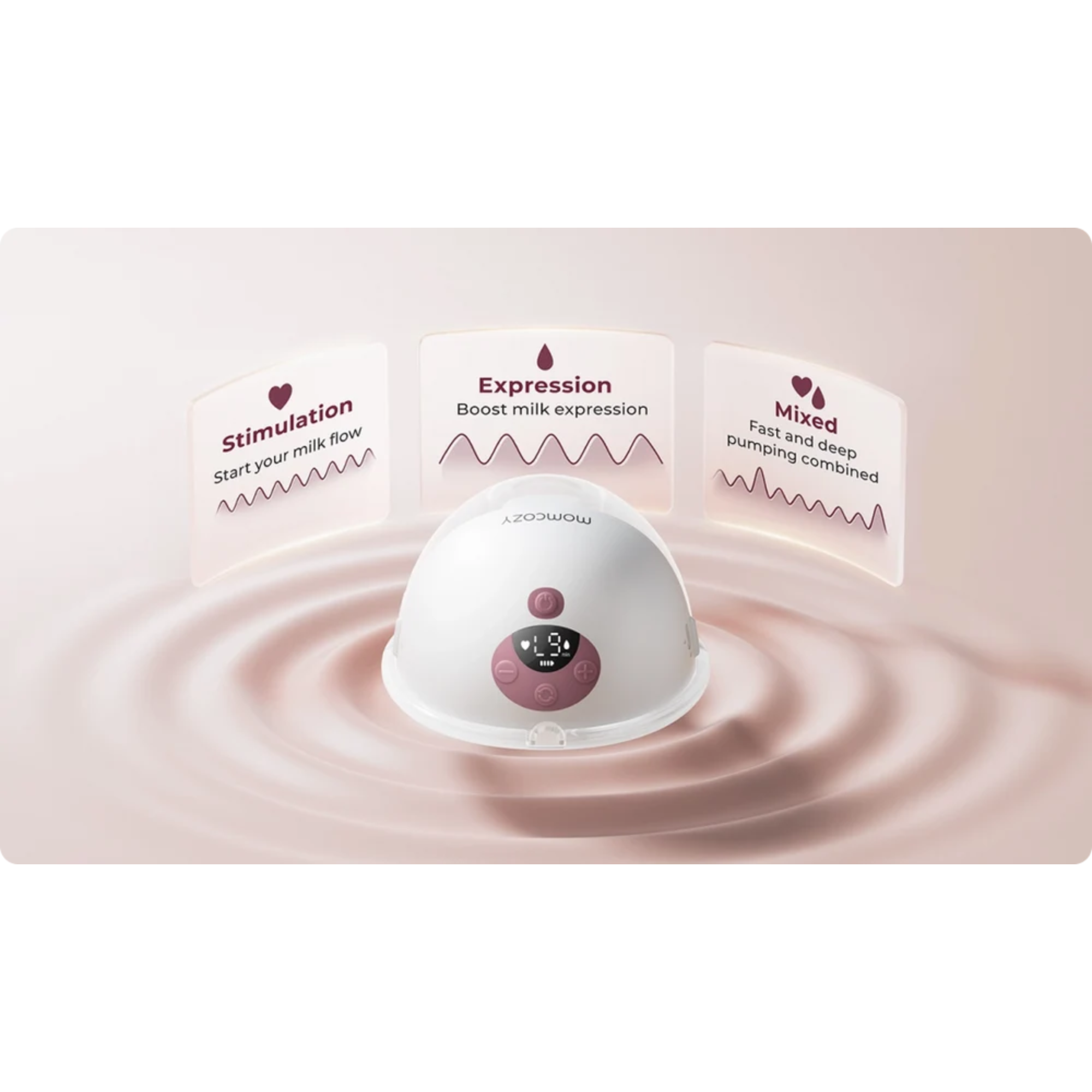 MOMCOZY M5 Smart Wearable Breast Pump with App Control