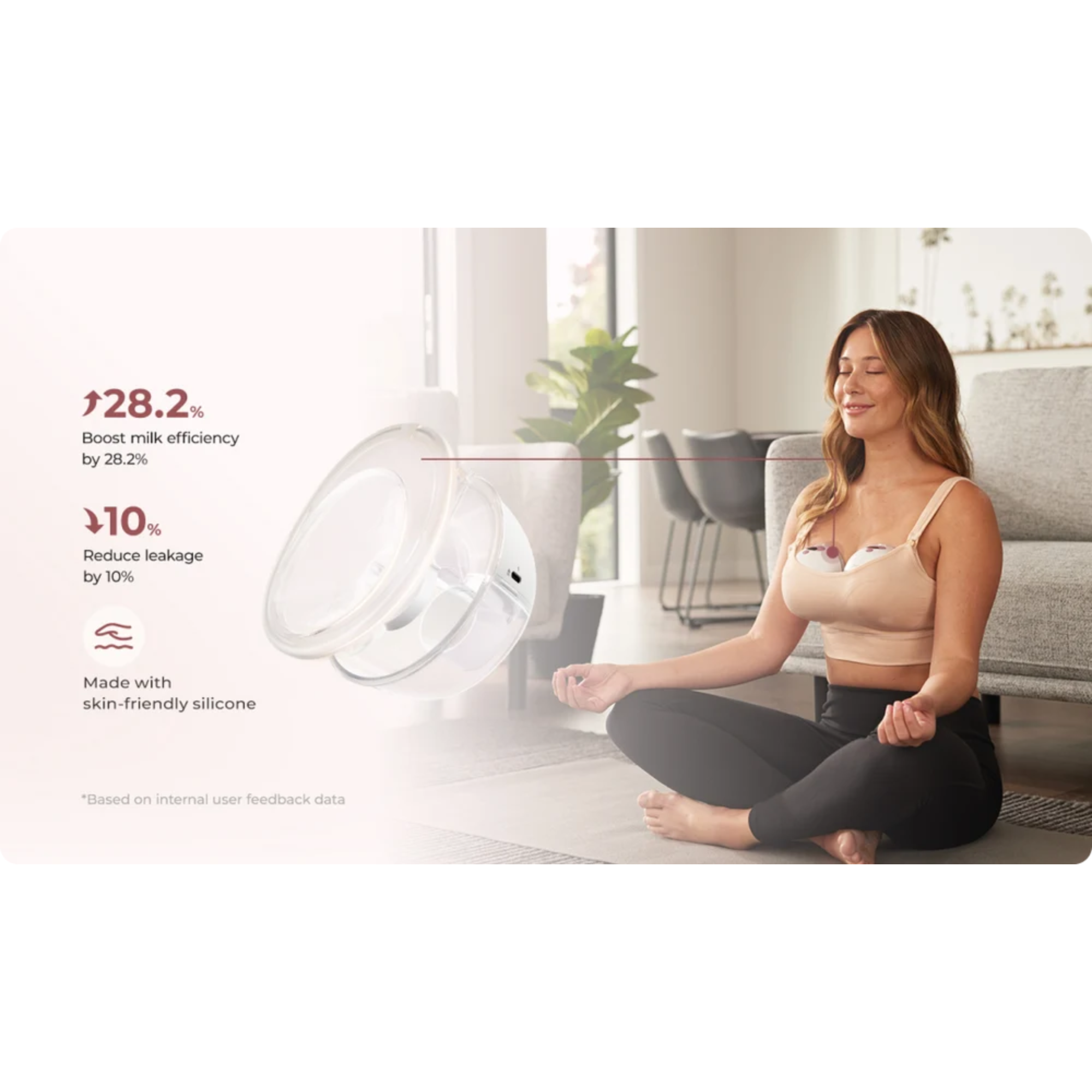 MOMCOZY M5 Smart Wearable Breast Pump with App Control