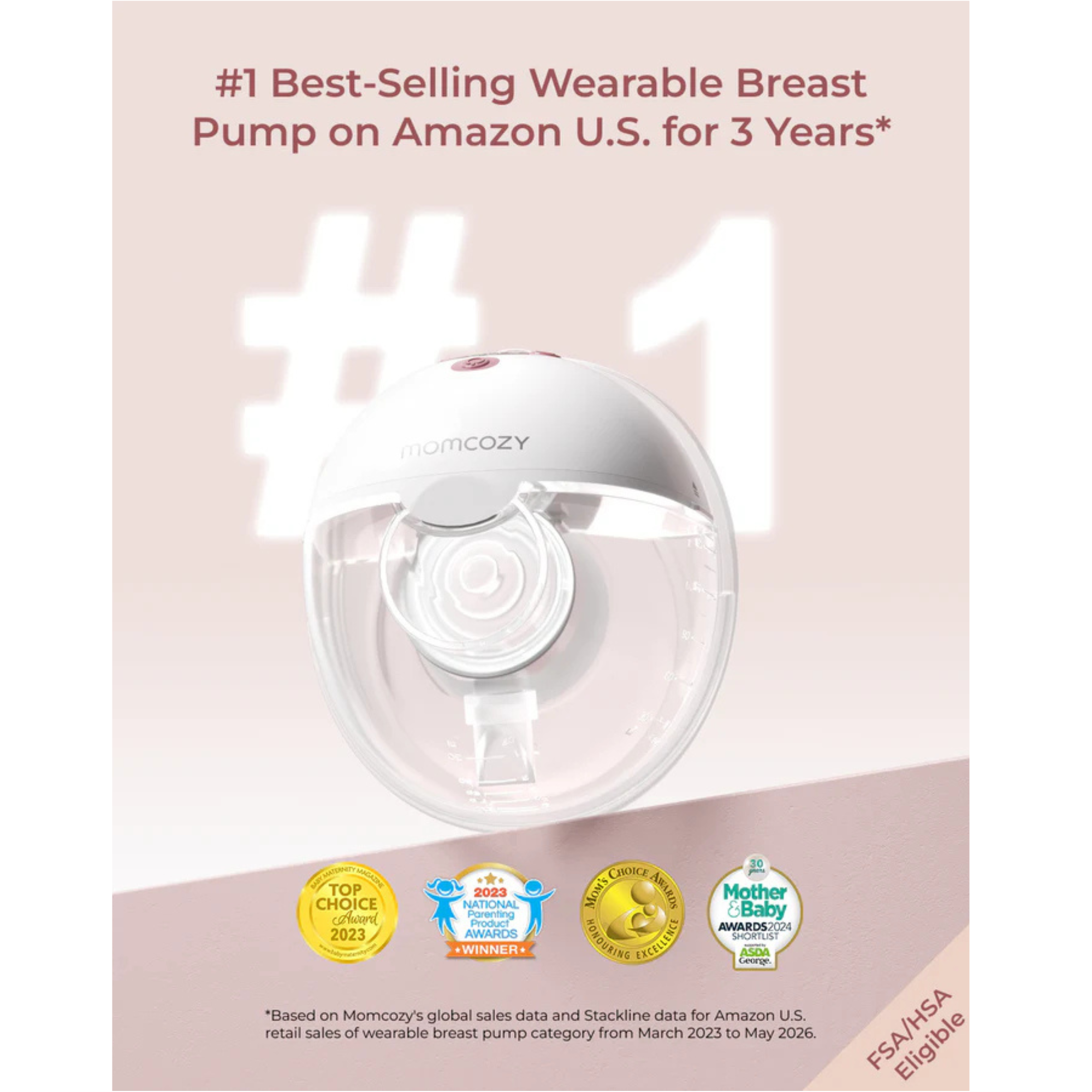 MOMCOZY M5 Smart Wearable Breast Pump with App Control