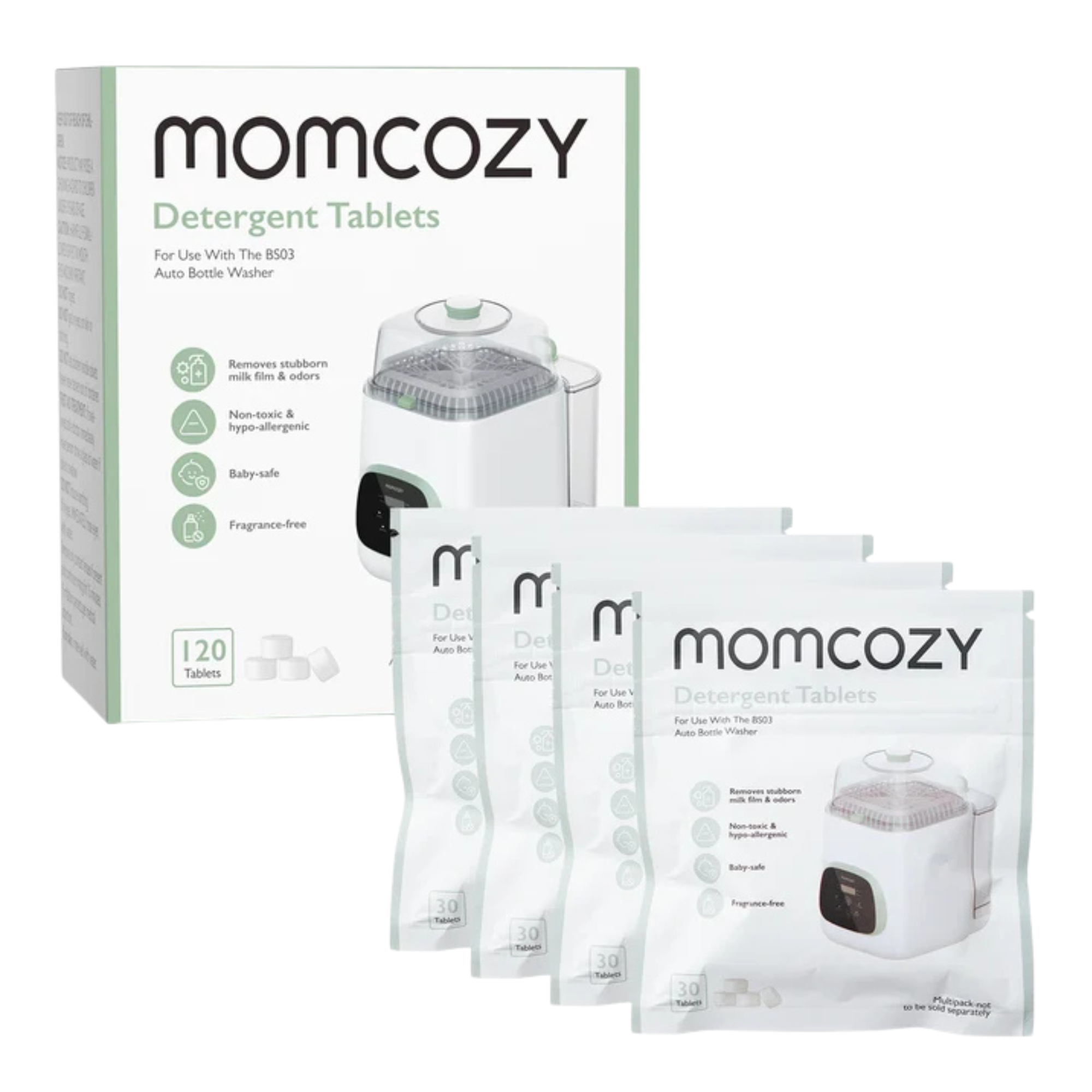 MOMCOZY Washing Block for KleanPal Pro Baby Bottle Washer (120-Pack)