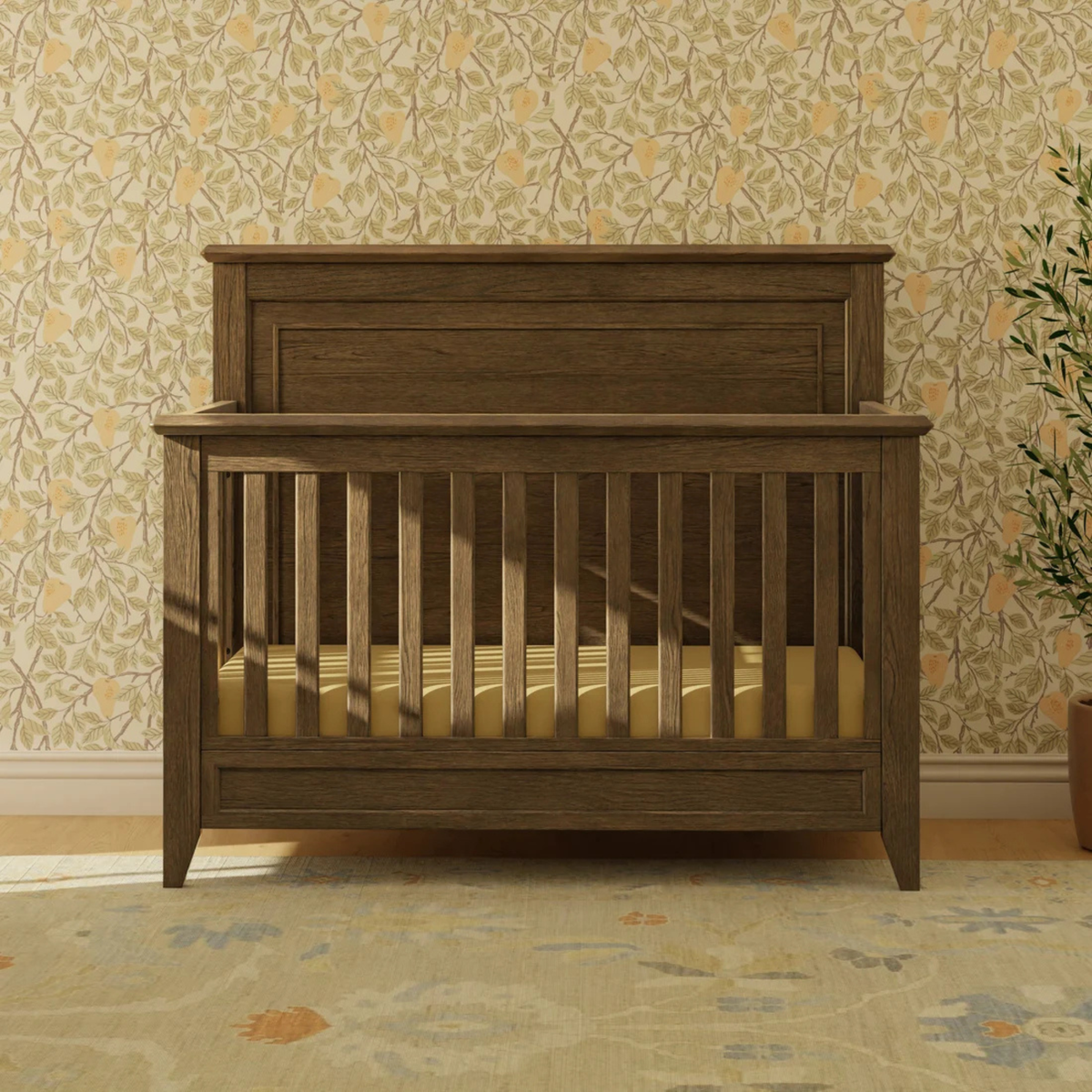Lit de bébé convertible rustique 4 en 1 à plateau plat MONOGRAM par Beckett - Sandbar