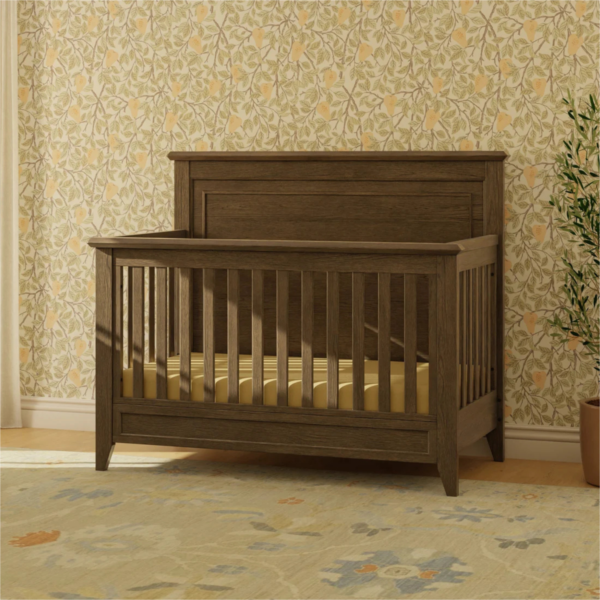 Lit de bébé convertible rustique 4 en 1 à plateau plat MONOGRAM par Beckett - Sandbar