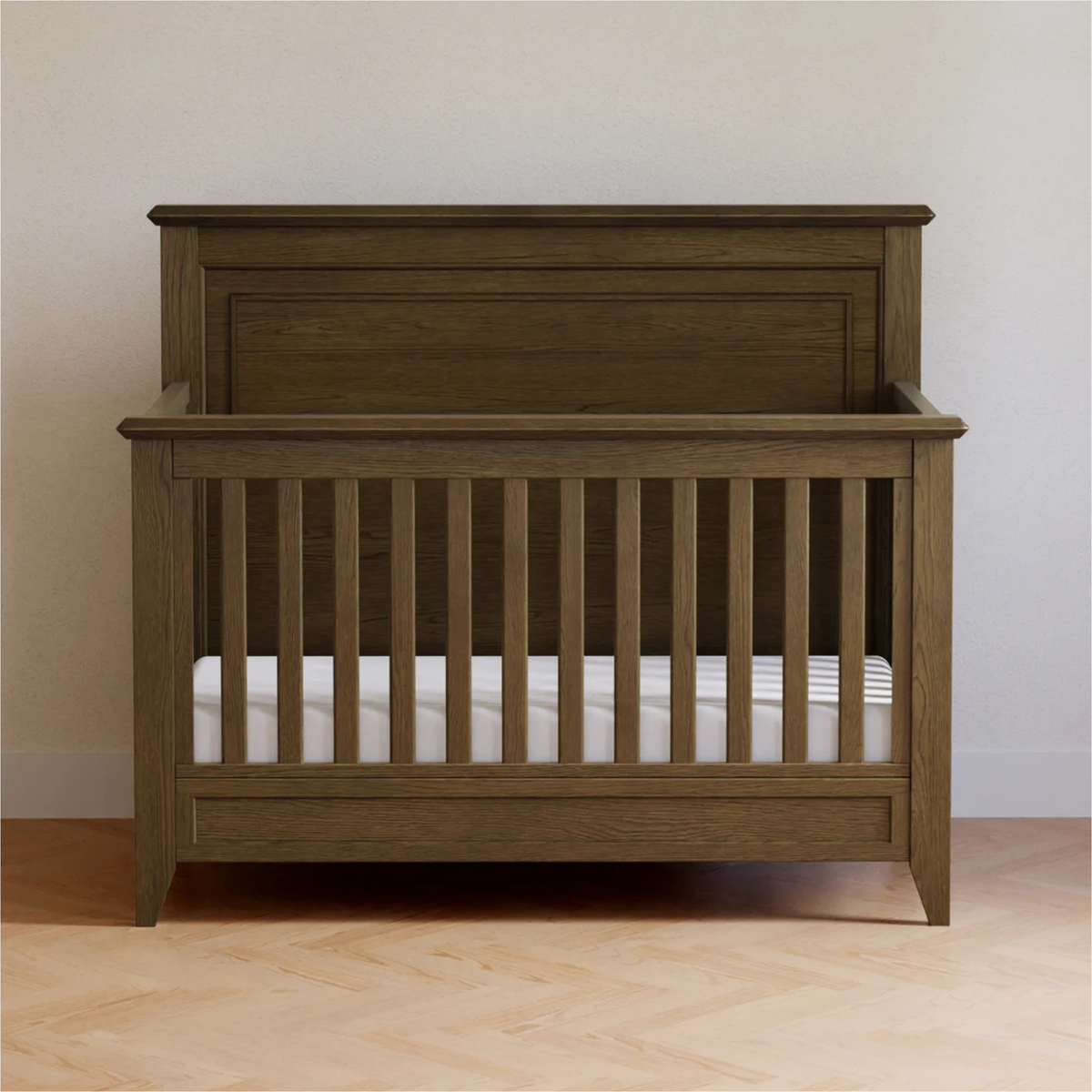 Lit de bébé convertible rustique 4 en 1 à plateau plat MONOGRAM par Beckett - Sandbar