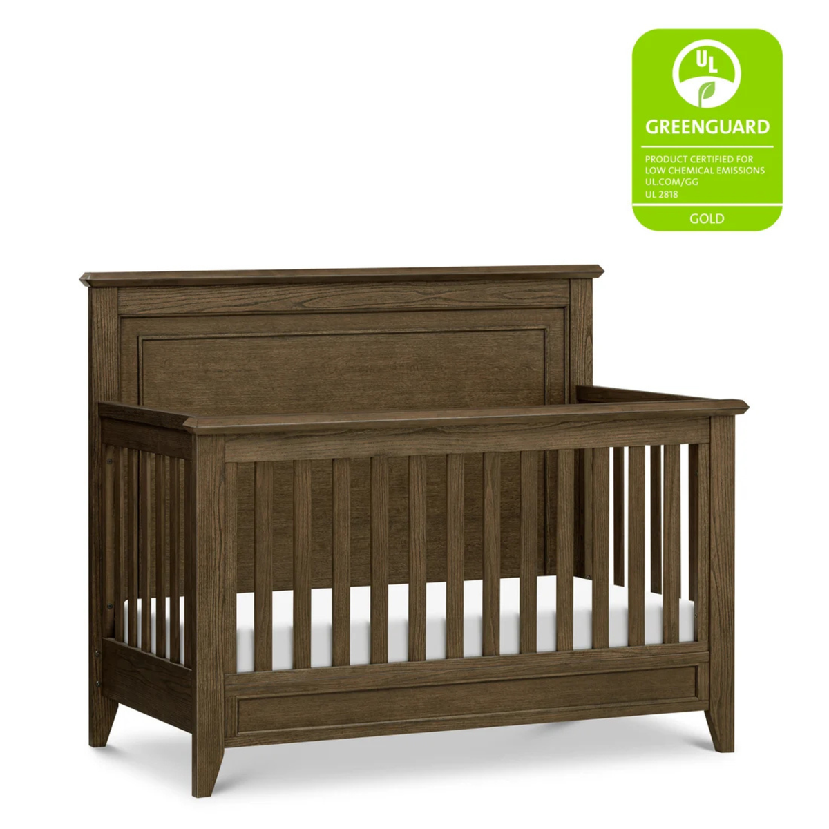 Lit de bébé convertible rustique 4 en 1 à plateau plat MONOGRAM par Beckett - Sandbar