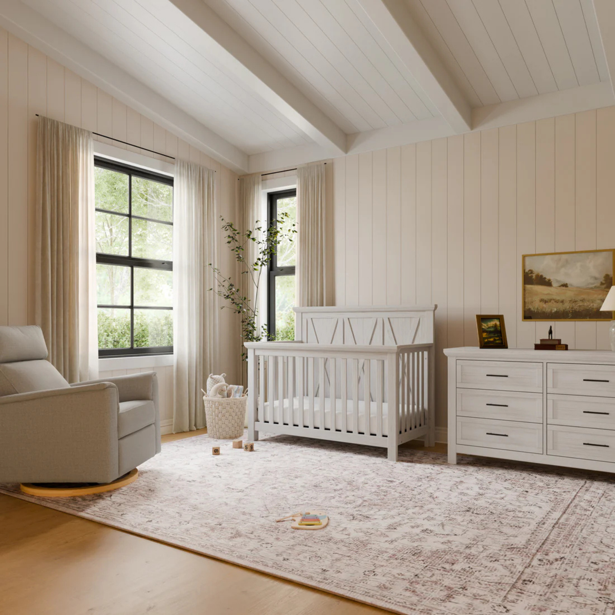 Lit bébé convertible 4 en 1 MONOGRAM par Emory Farmhouse