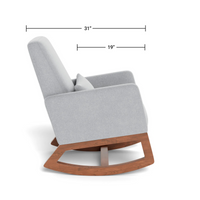 Thumbnail for MONTE DESIGN Joya Rocker - Dune Heathered Fabric / Walnut Base