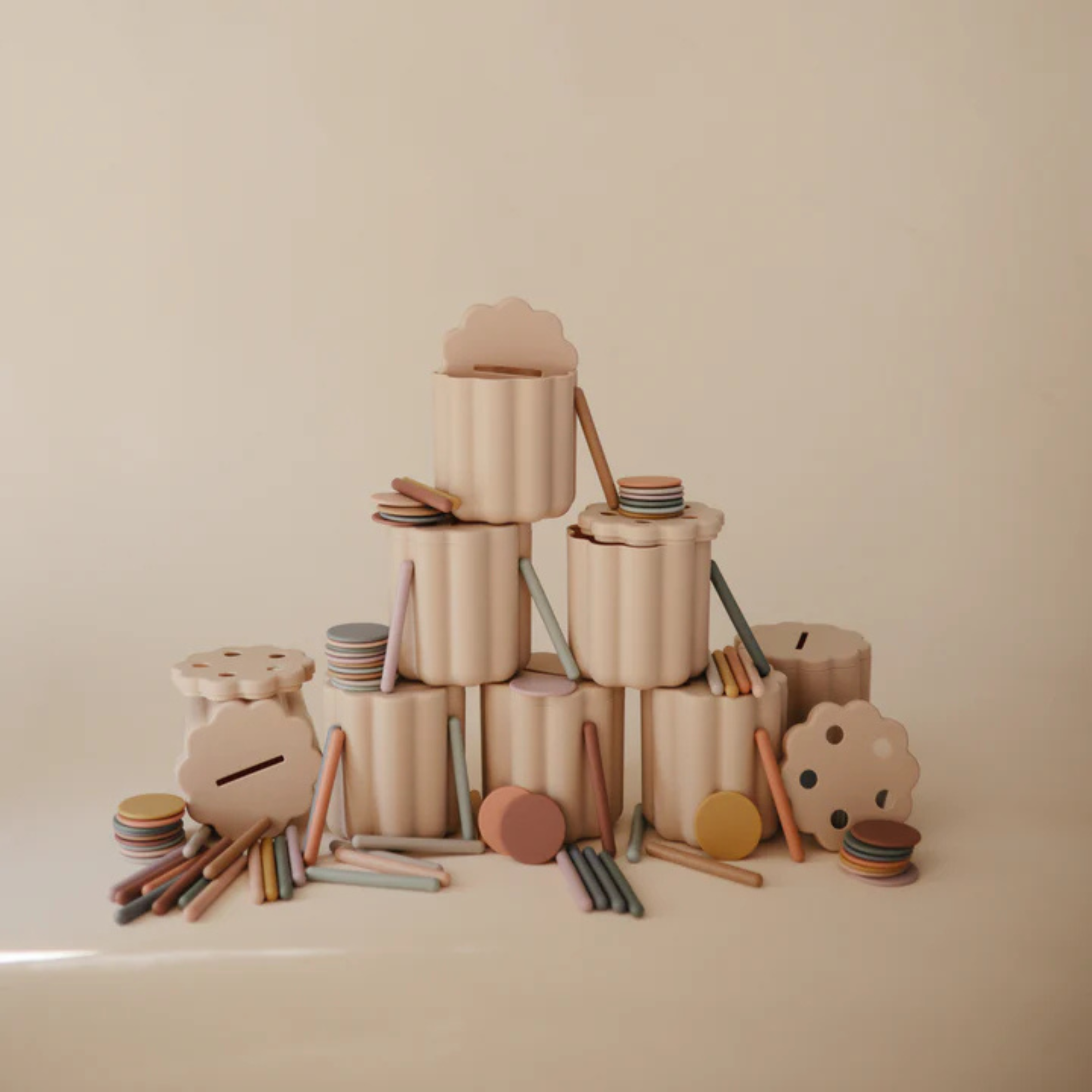 MUSHIE Coin + Tube Sorting Set