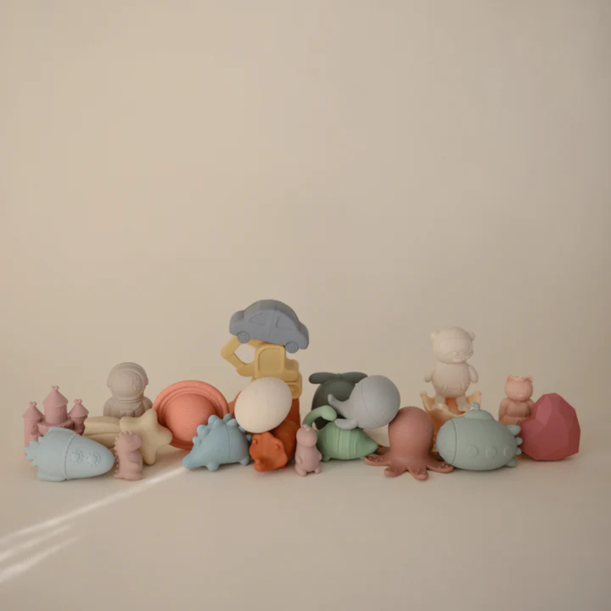 MUSHIE Dino Mold-Free Bath Play Set (4-Pack)