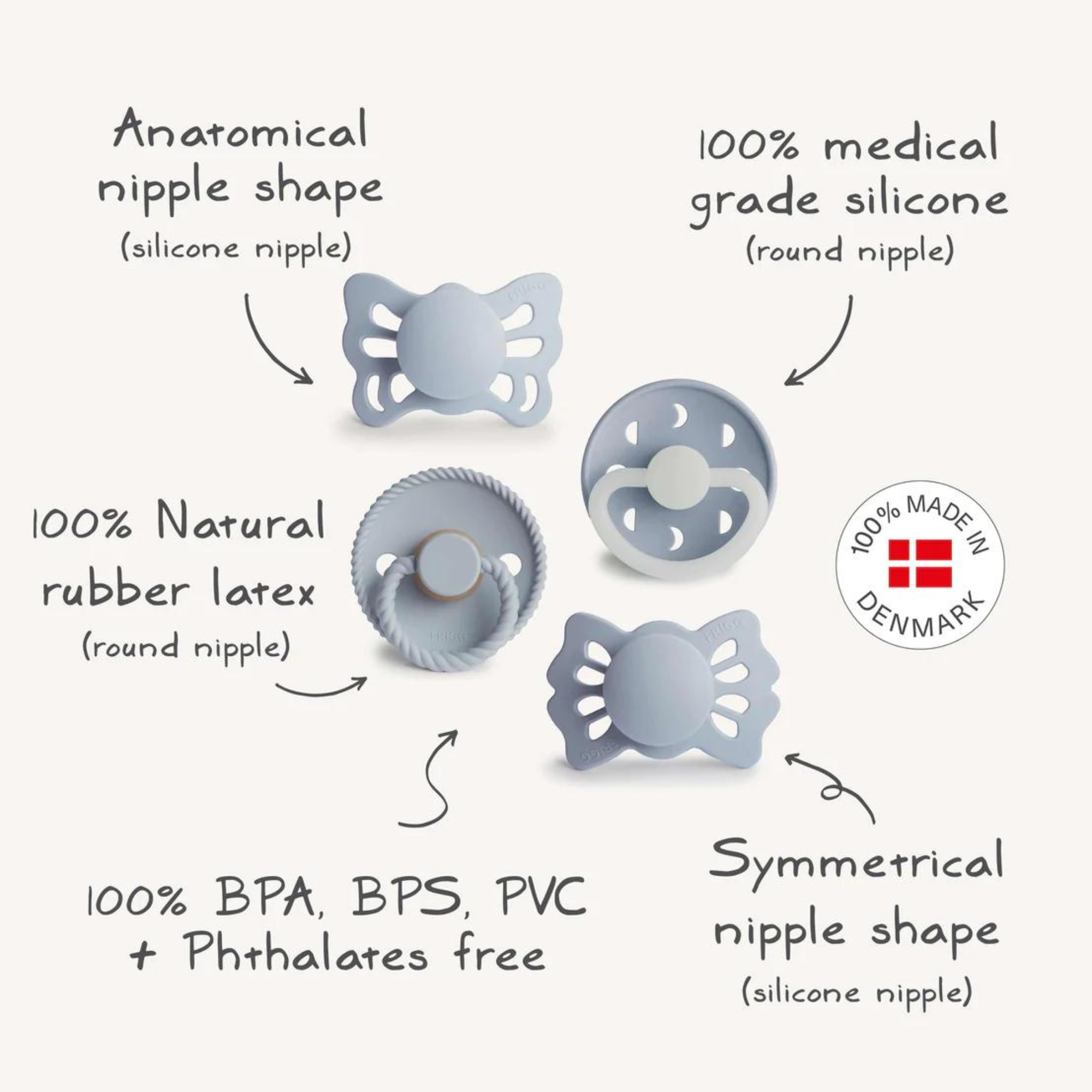 MUSHIE Frigg, la première tétine de bébé, Moonlight Sailing