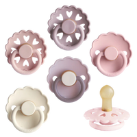 Thumbnail for MUSHIE Frigg Natural Rubber Blooming Love Pacifier (6-Pack)