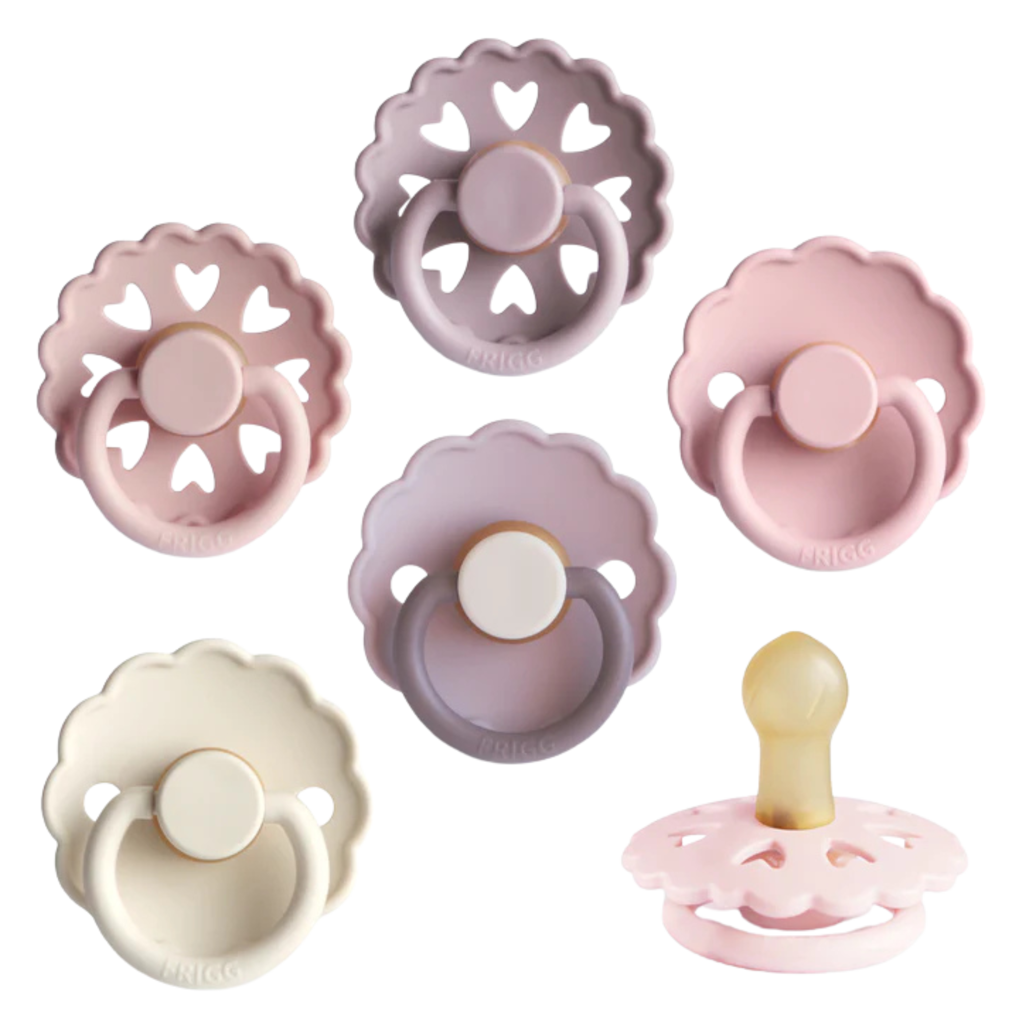 MUSHIE Frigg Natural Rubber Earthly Wonder Pacifier (6-Pack)