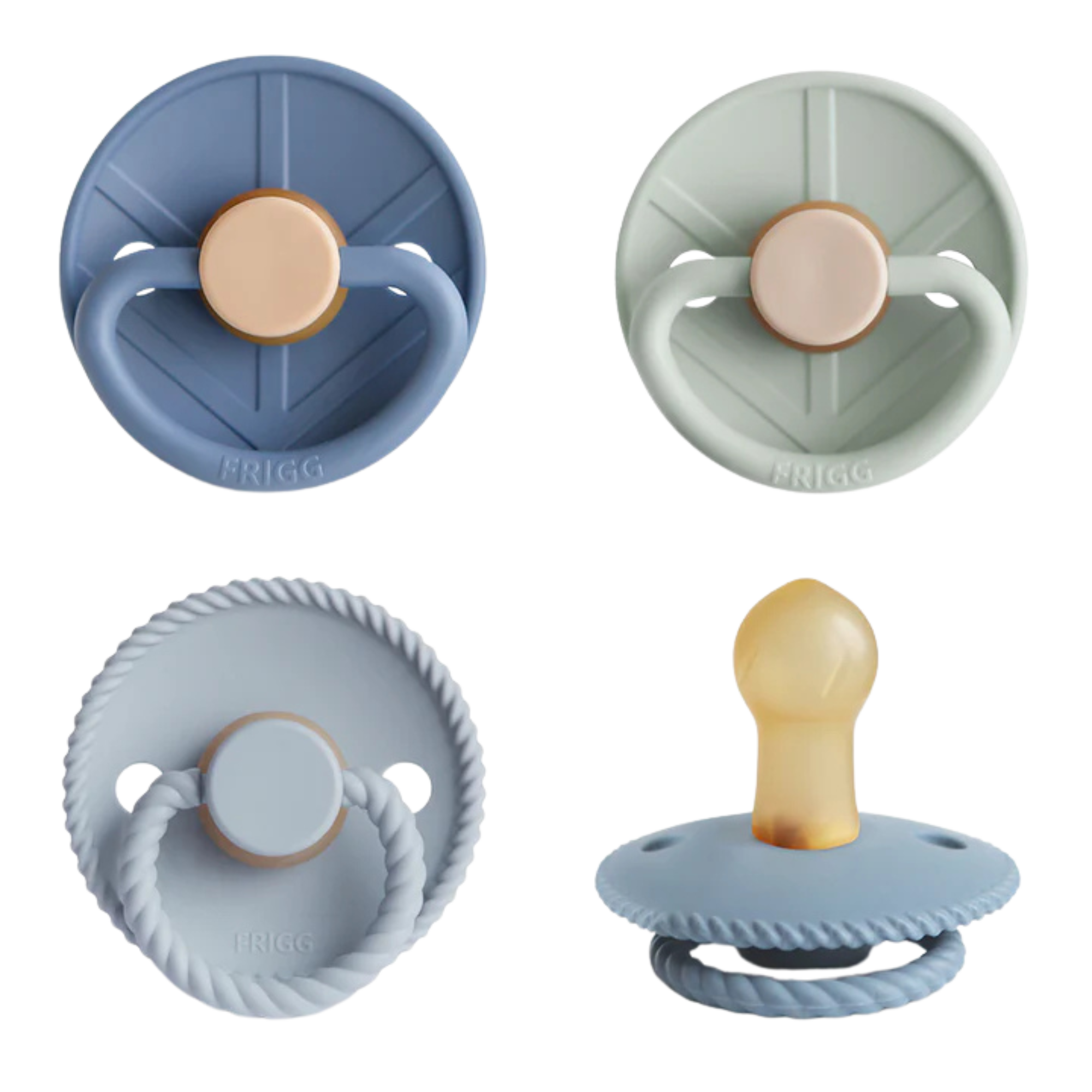 MUSHIE Frigg Natural Rubber Skyline Serenity Pacifier (4-Pack)