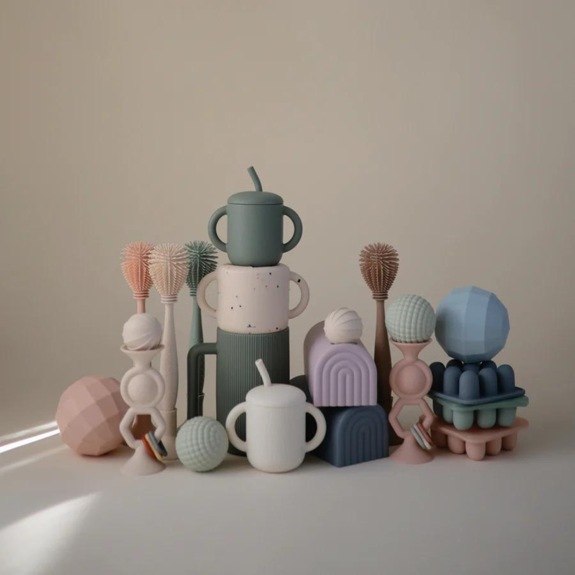 MUSHIE Silicone Baby Bottle Brush